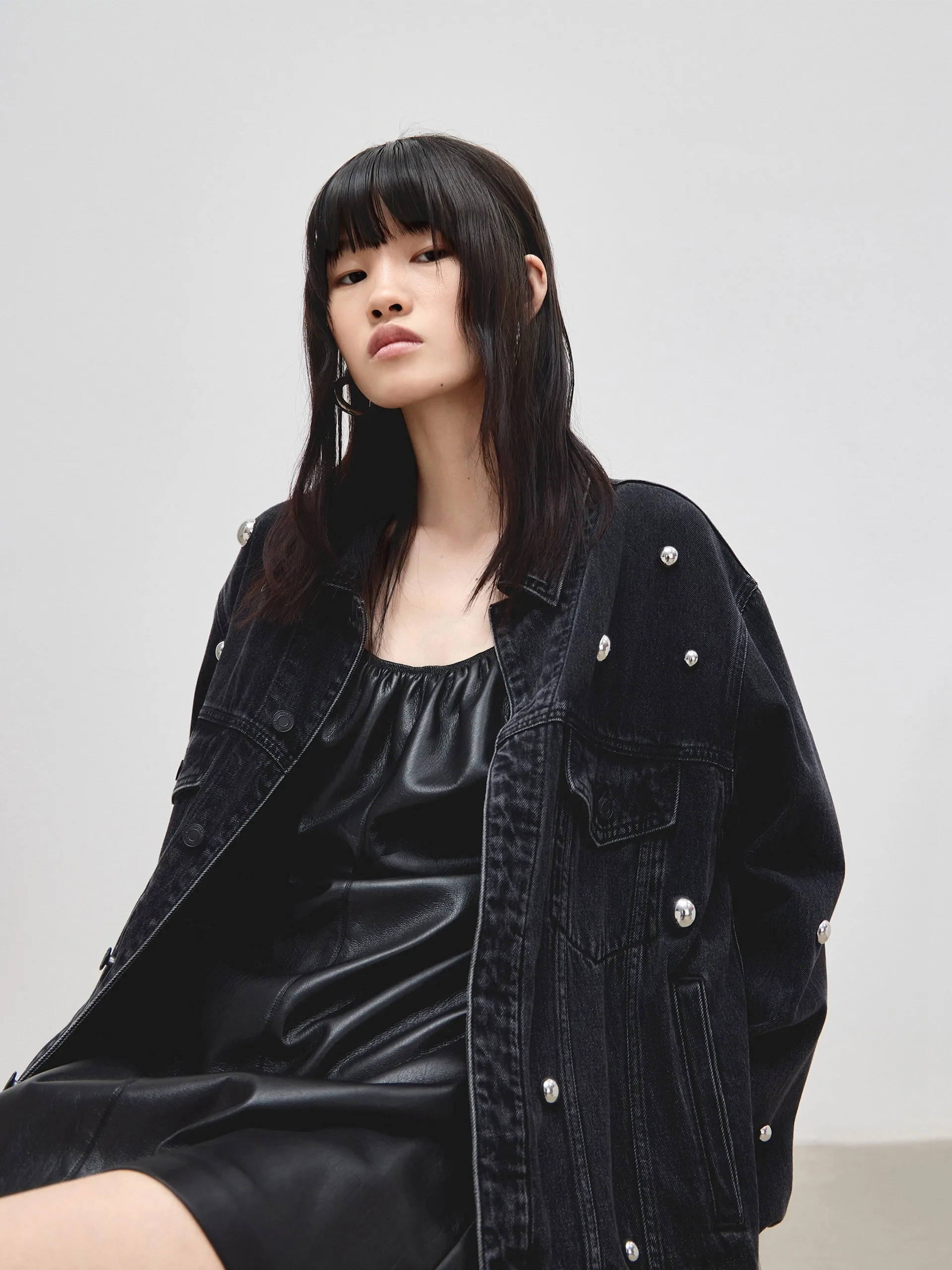 Metal Embellished Denim Jacket sold by Mo&Co product image thumbnail 5