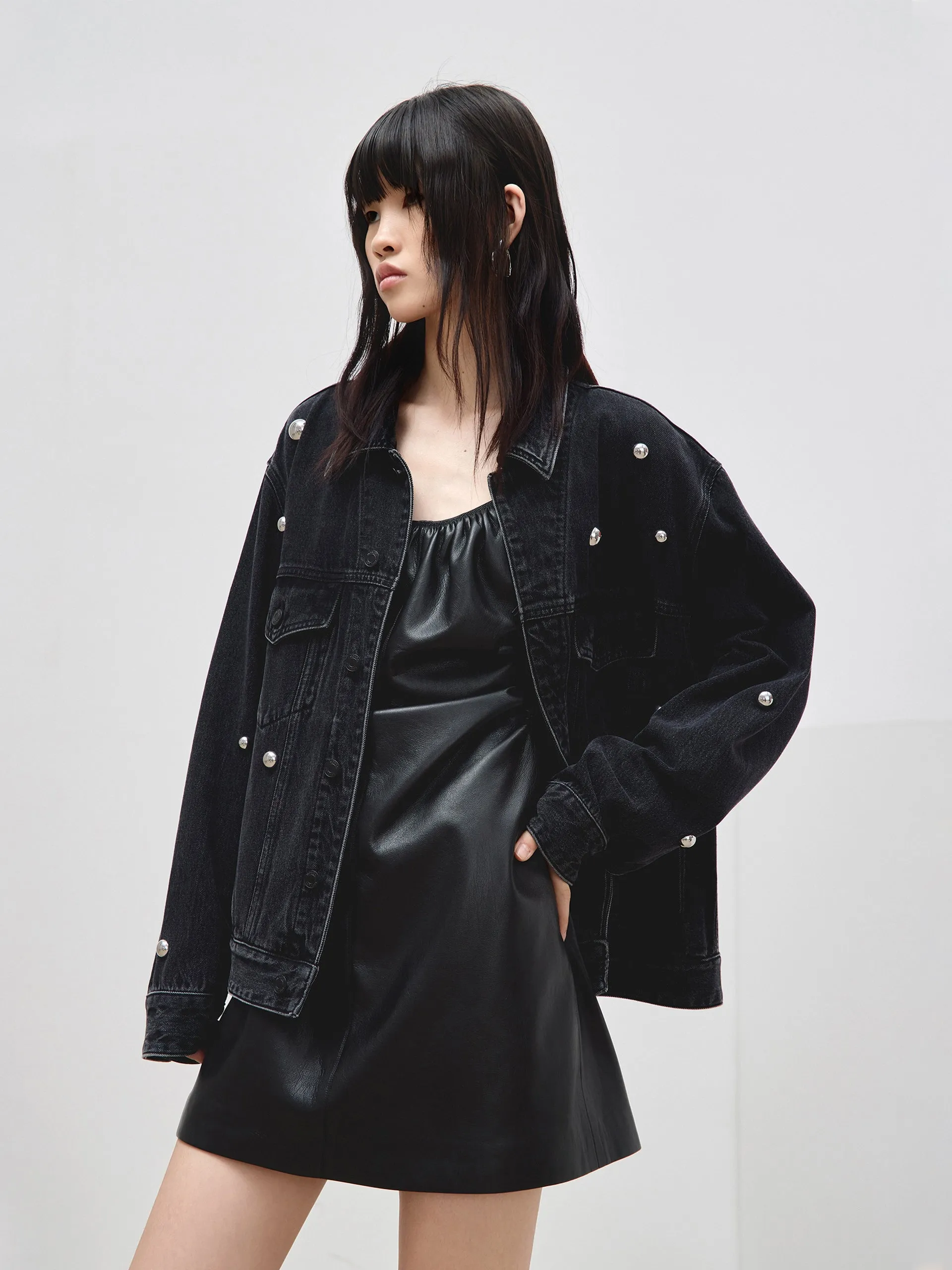 Metal Embellished Denim Jacket sold by Mo&Co product image thumbnail 3