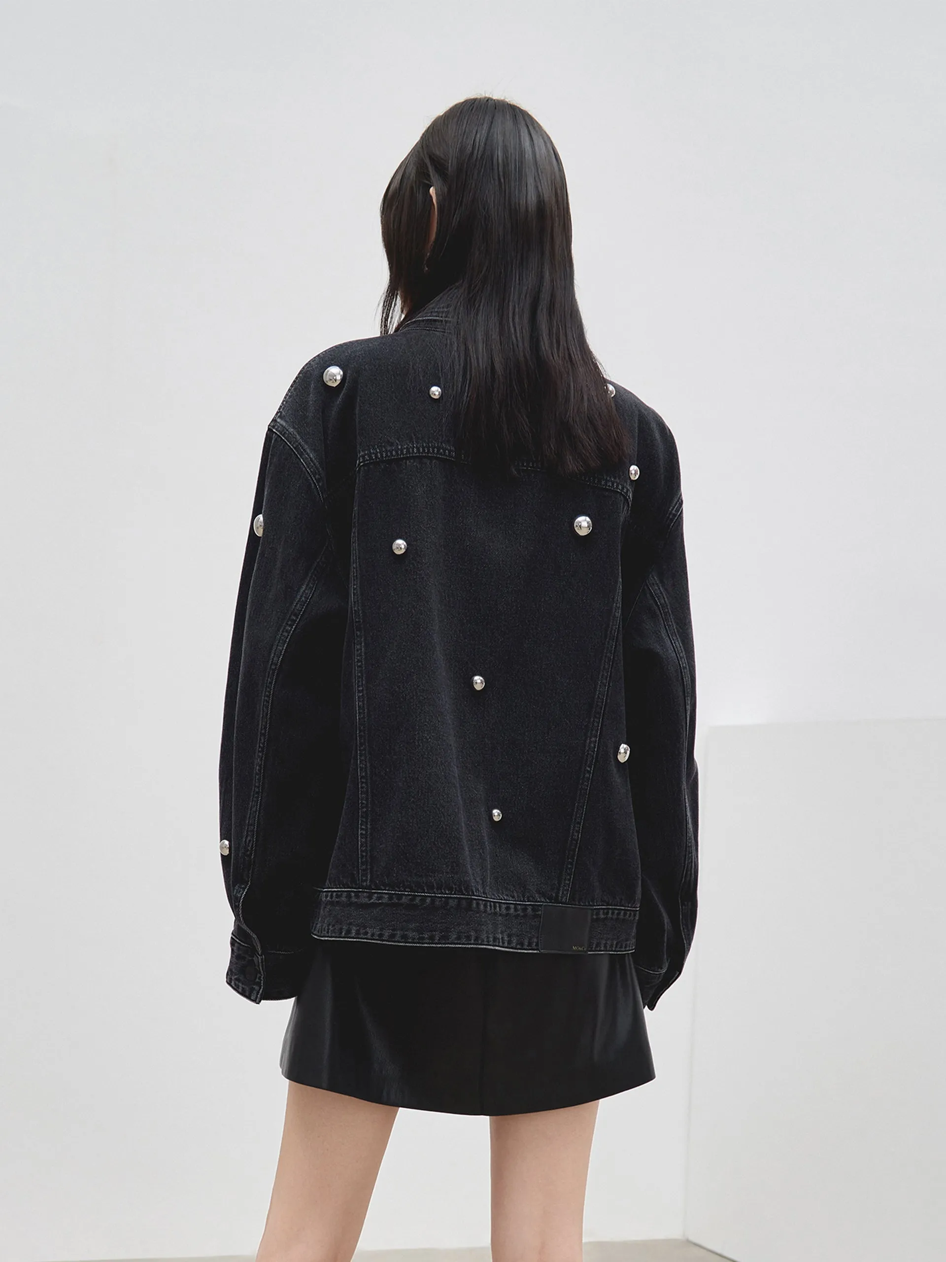 Metal Embellished Denim Jacket sold by Mo&Co product image thumbnail 4