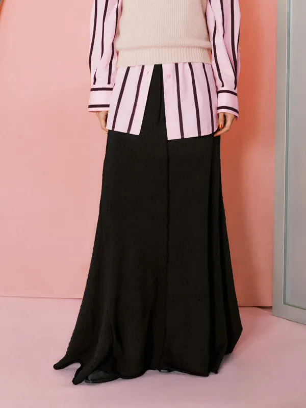 Distressed Detail Maxi Skirt sold by Mo&Co