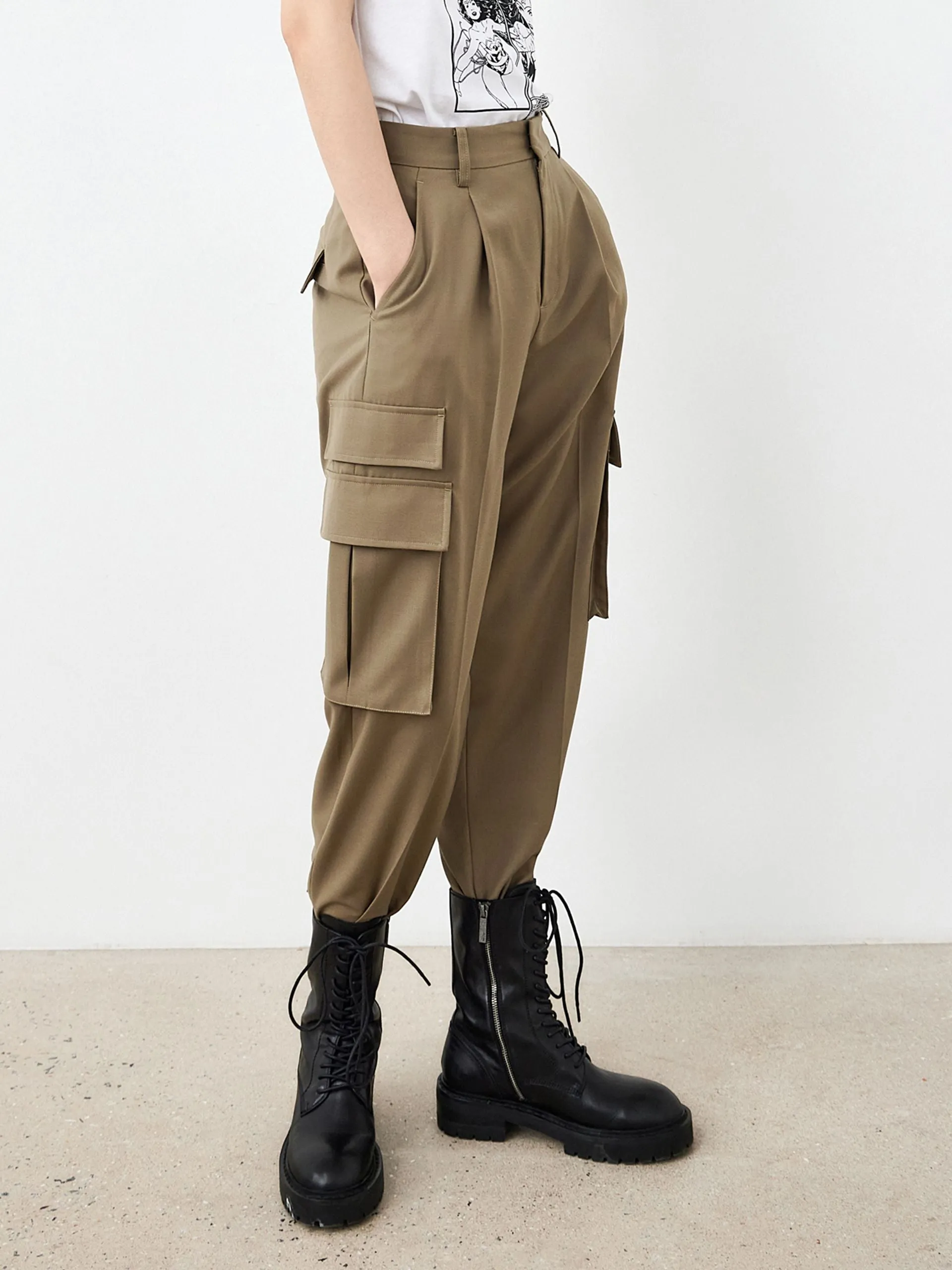 High Waist Cargo Pants sold by Mo&Co product image thumbnail 3
