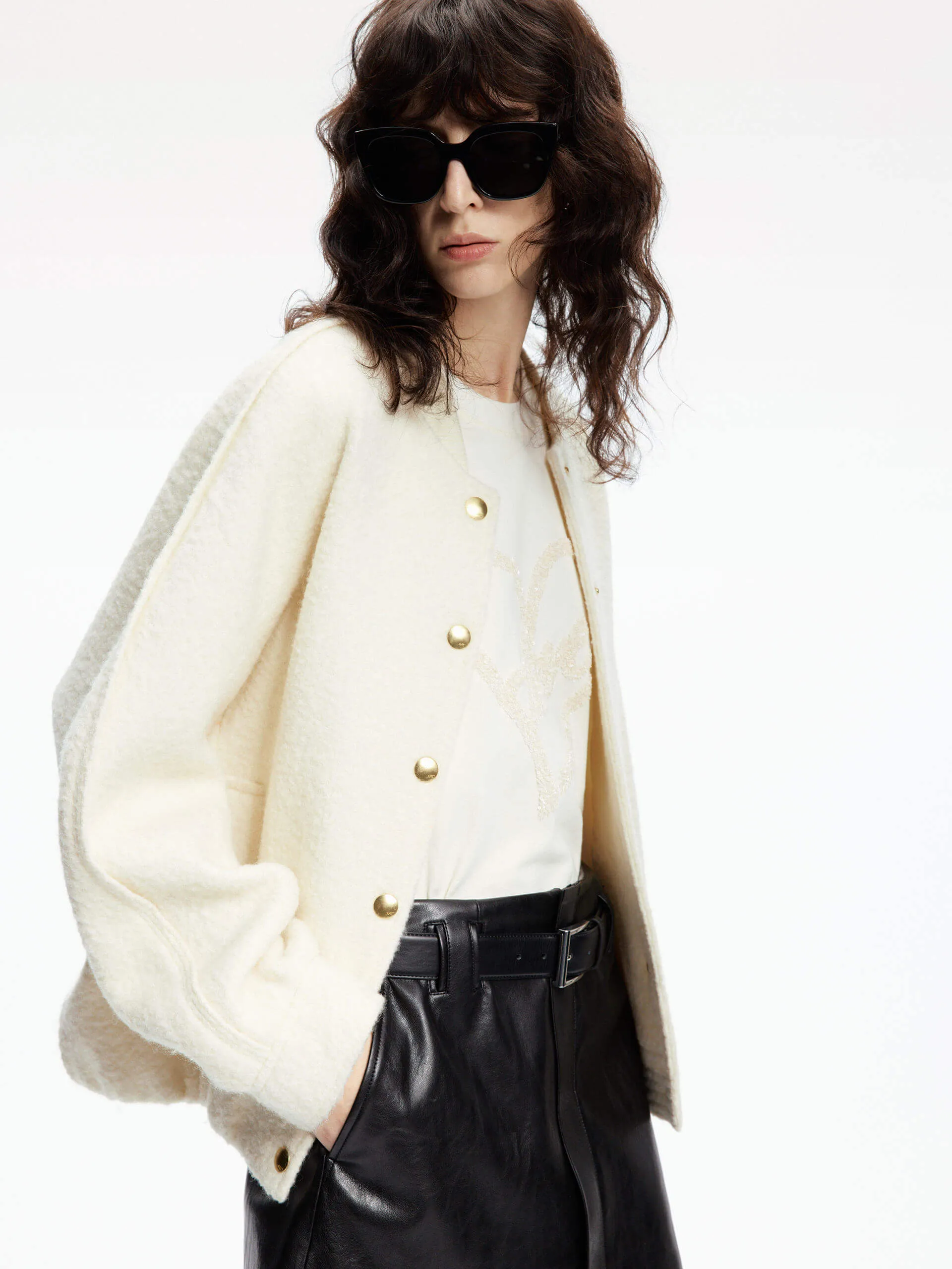 Merino Wool Bomber Jacket sold by Mo&Co product image thumbnail 2