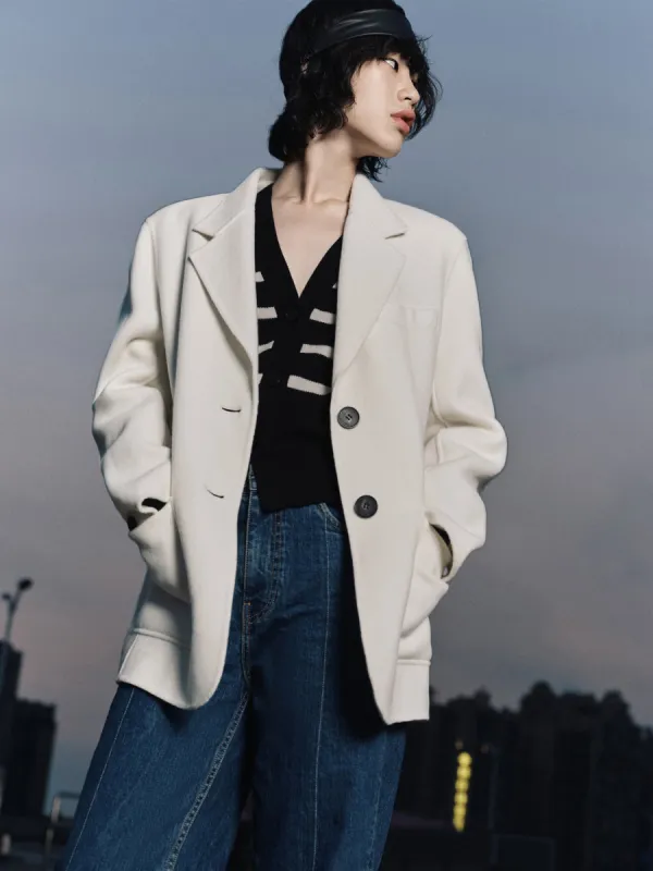 Wool Structured Blazer Coat sold by Mo&Co