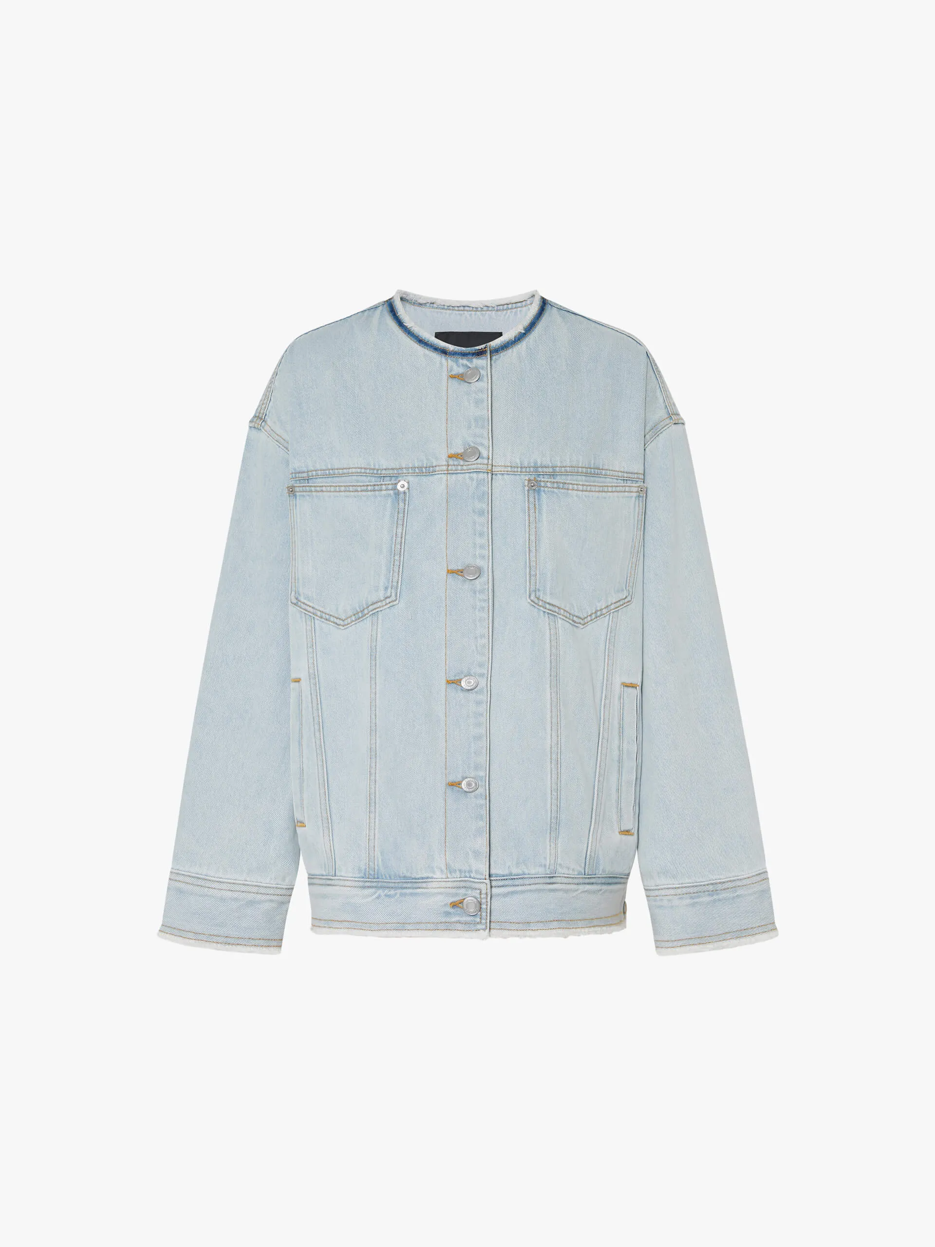 Round Neck Denim Jacket sold by Mo&Co product image thumbnail 4