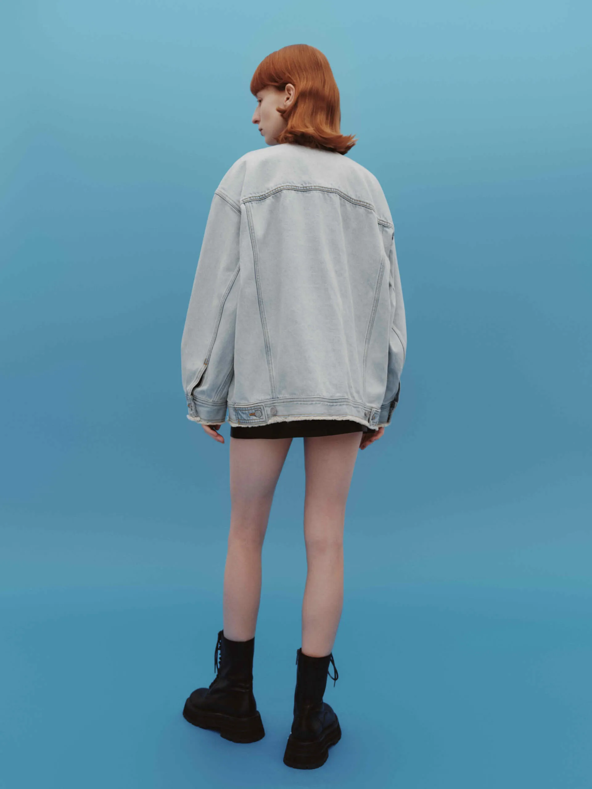 Round Neck Denim Jacket sold by Mo&Co product image thumbnail 3