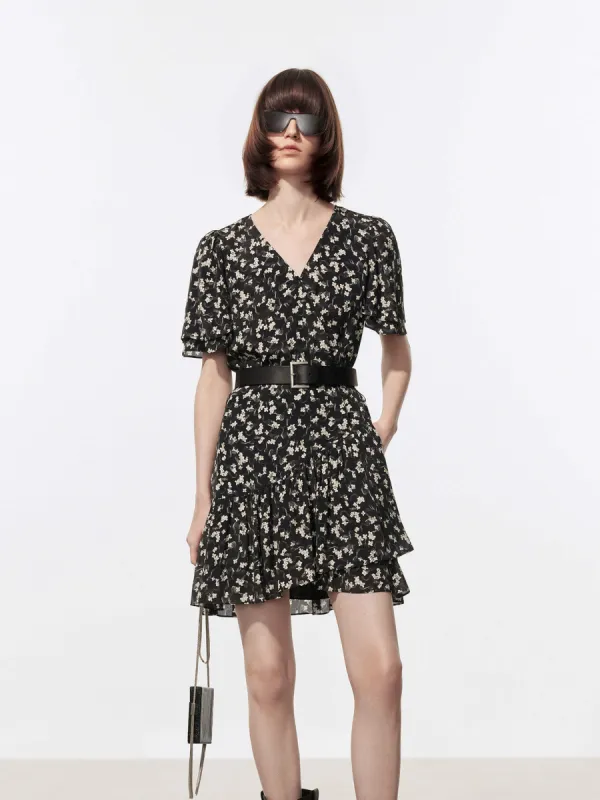 V-neck Floral Print Dress sold by Mo&Co