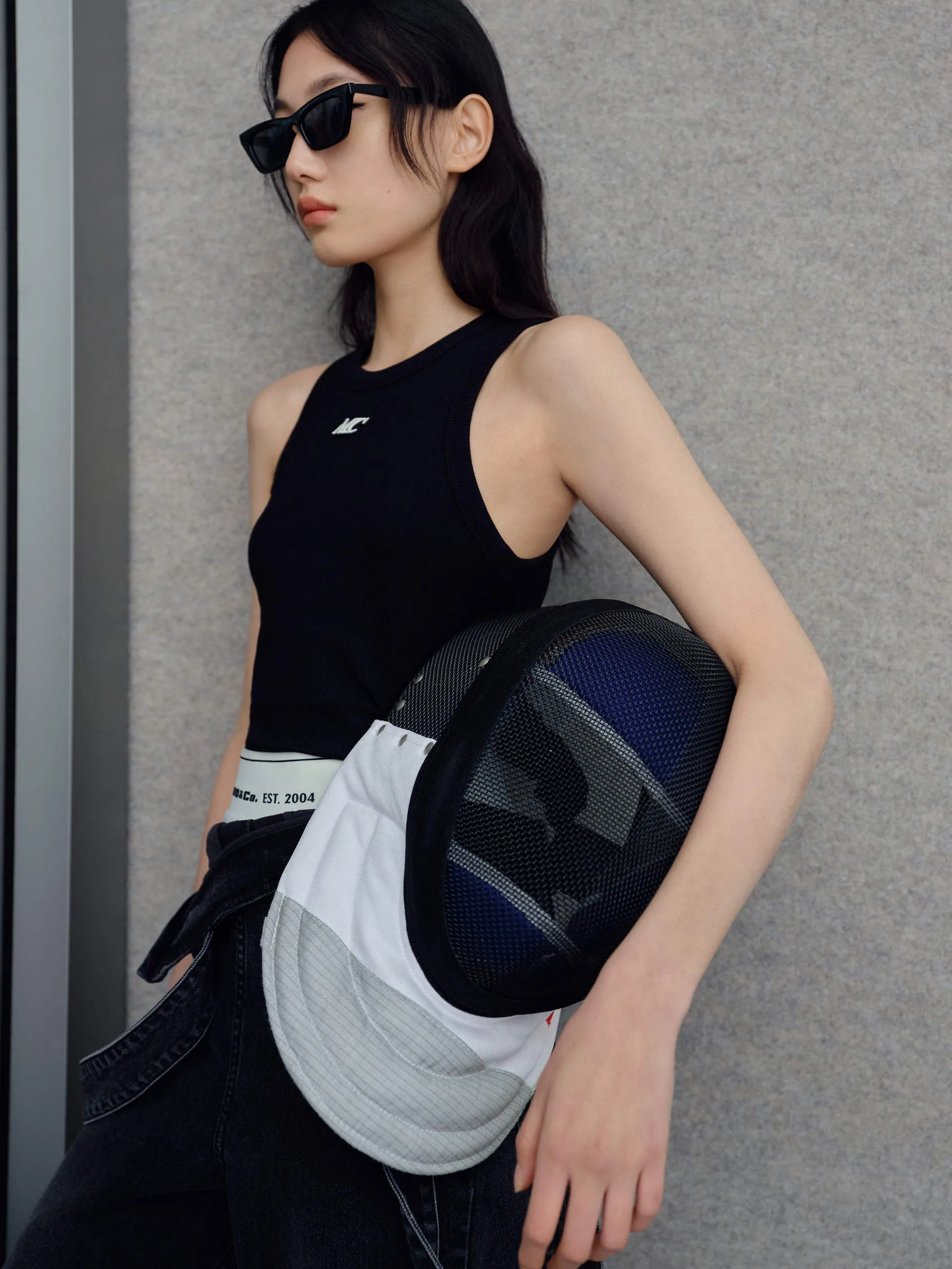 Ribbed Cutout Back Tank Top sold by Mo&Co product image thumbnail 2