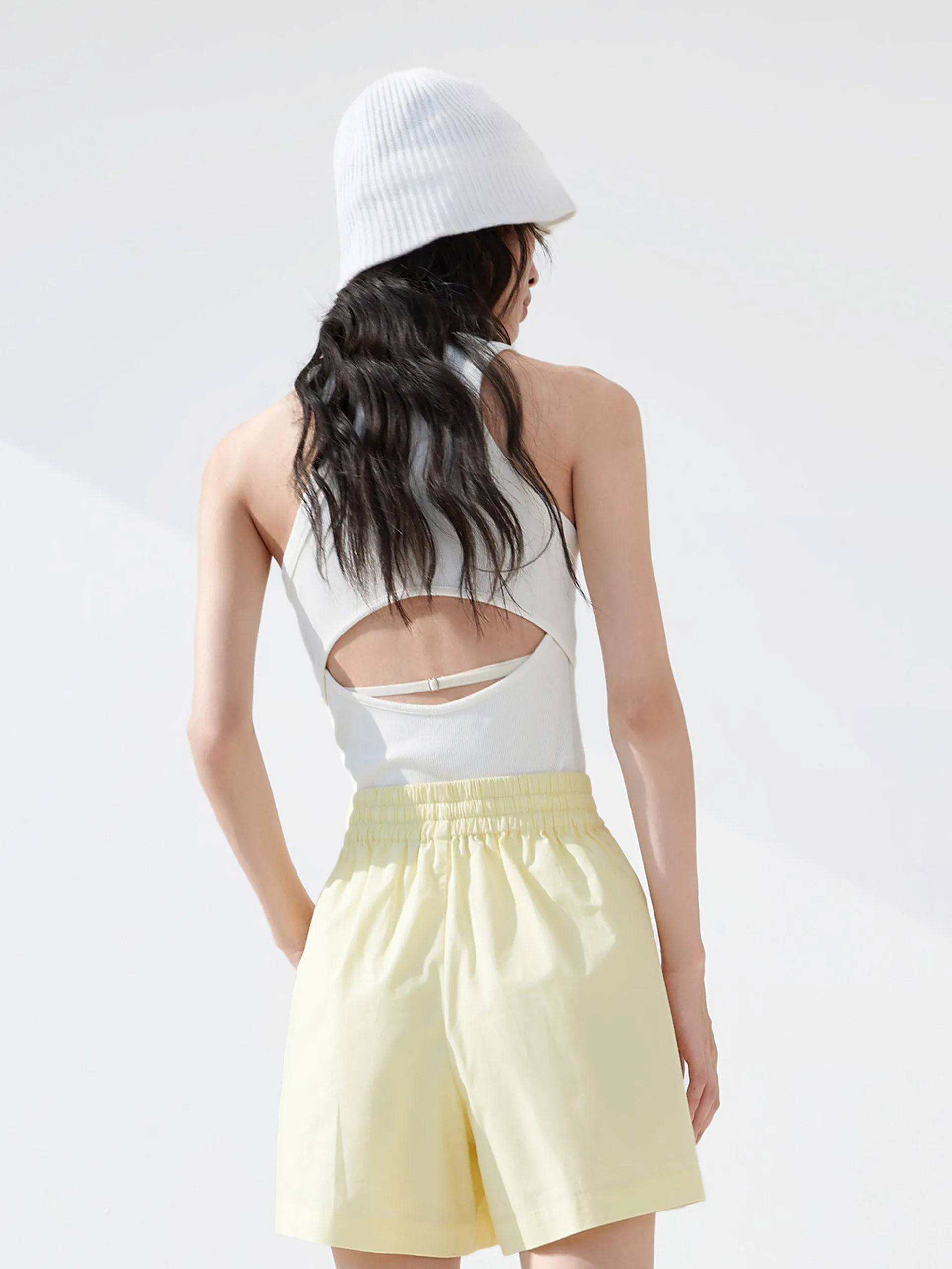 Ribbed Cutout Back Tank Top sold by Mo&Co product image thumbnail 3