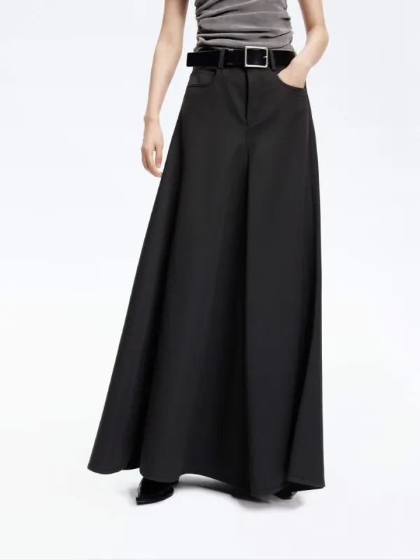 Wool Blend Maxi Skirt sold by Mo&Co