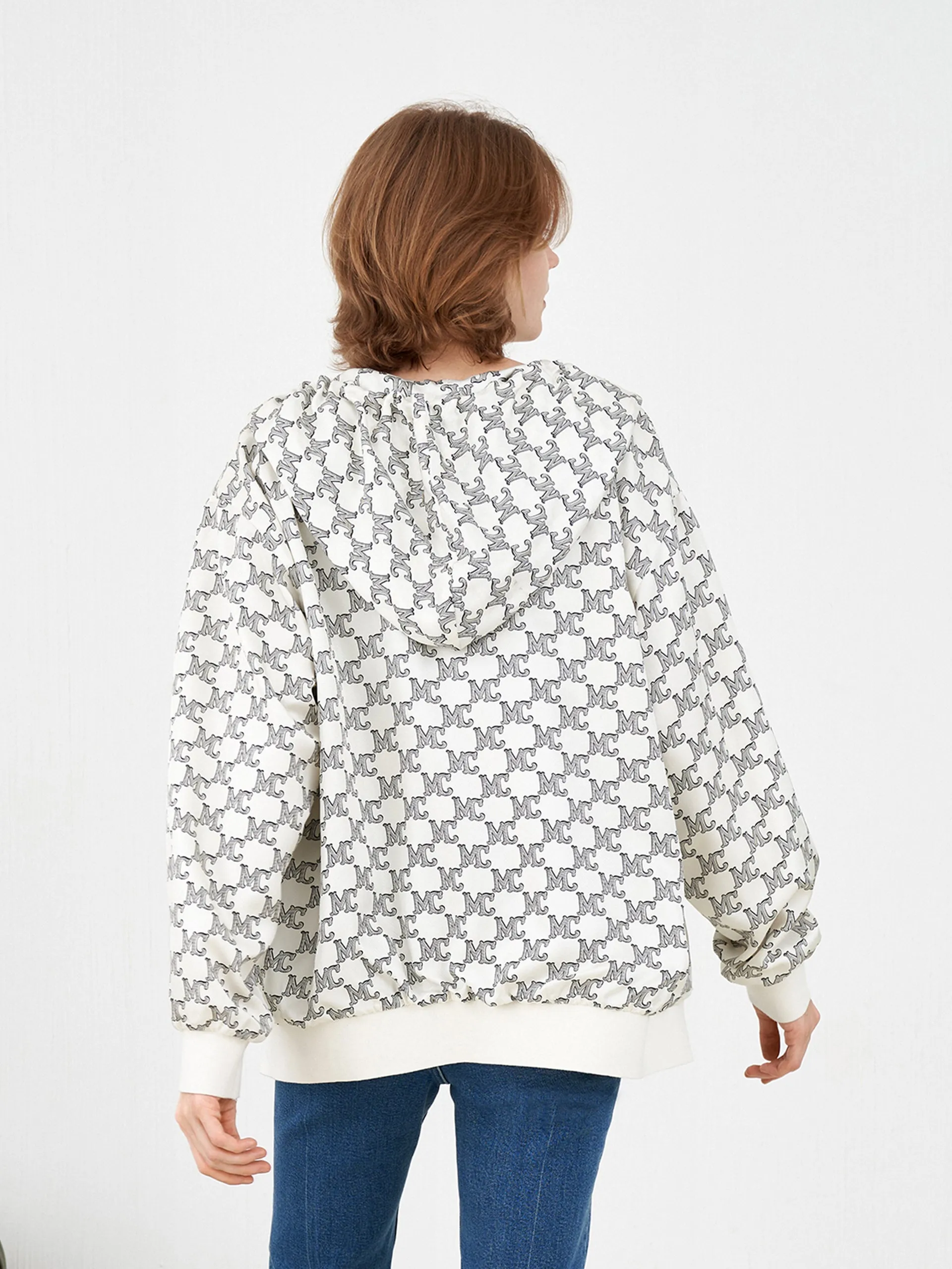 Monogram Print Hooded Jacket sold by Mo&Co product image thumbnail 4