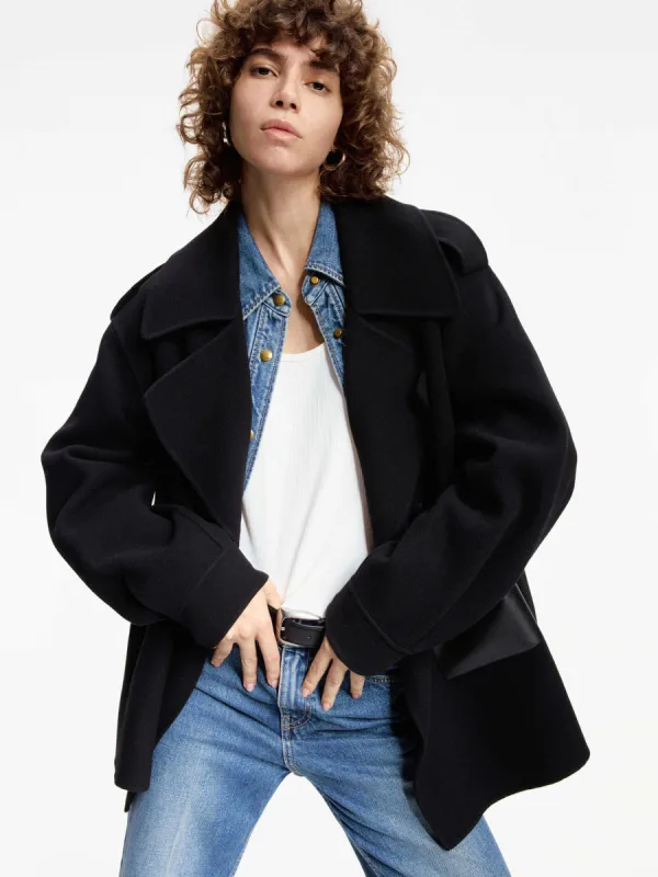 Merino Wool Buckle Jacket sold by Mo&Co