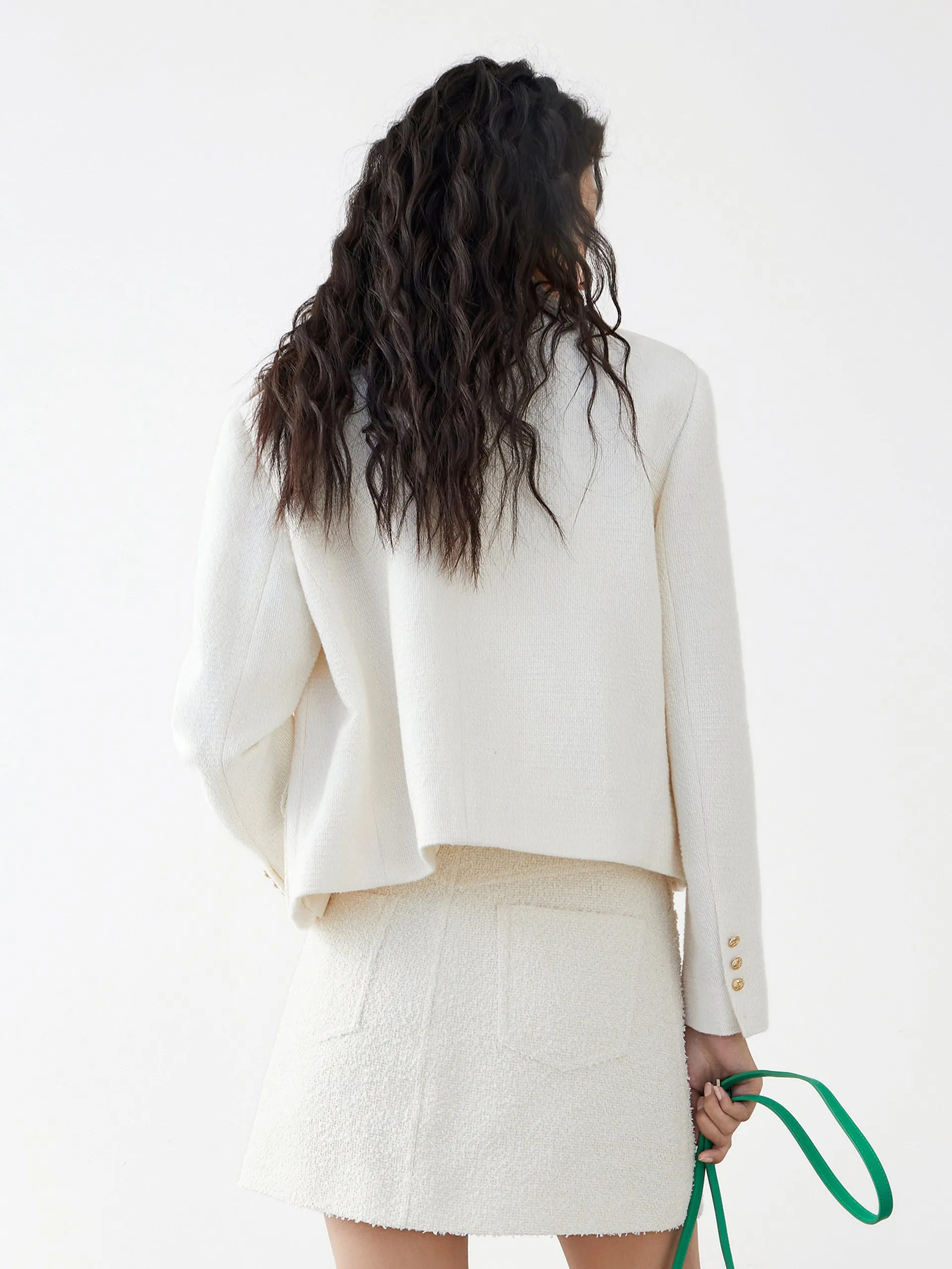 Cotton Blend Boxy Lapel Jacket sold by Mo&Co product image thumbnail 2