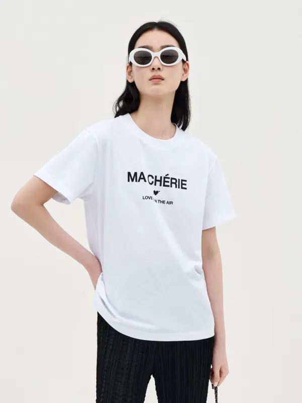 Letter Graphic Cotton T-Shirt sold by Mo&Co