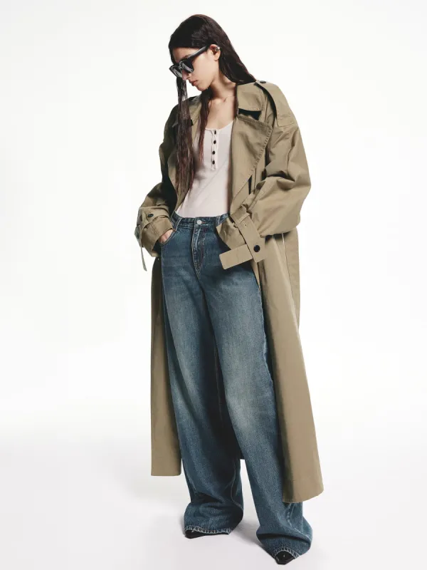 Long Belted Trench Coat sold by Mo&Co