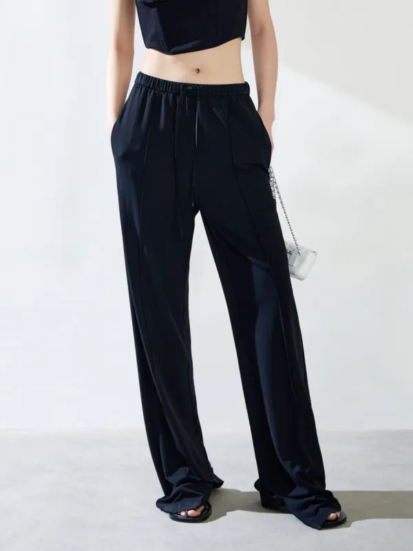 Slit Long Straight Leg Pants sold by Mo&Co