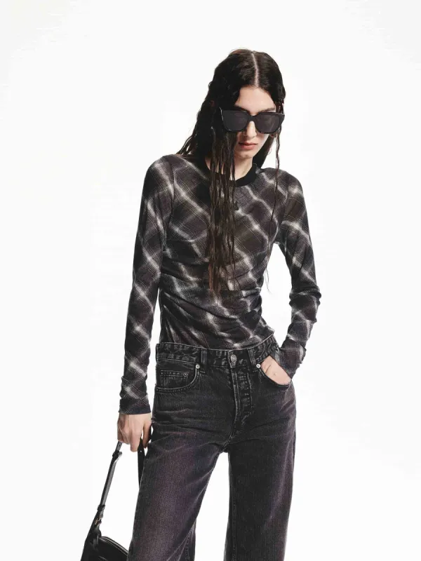 Round Neck Stretchy Top sold by Mo&Co