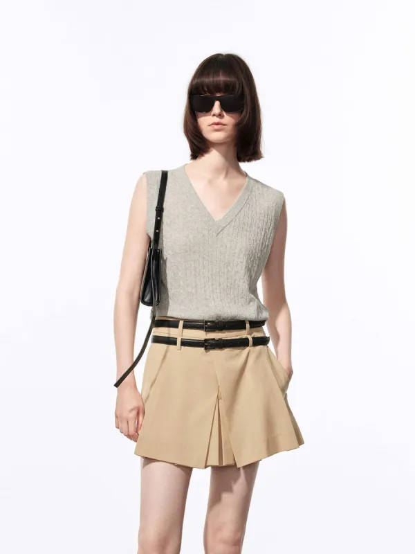 V-neck Cable Knit Vest sold by Mo&Co