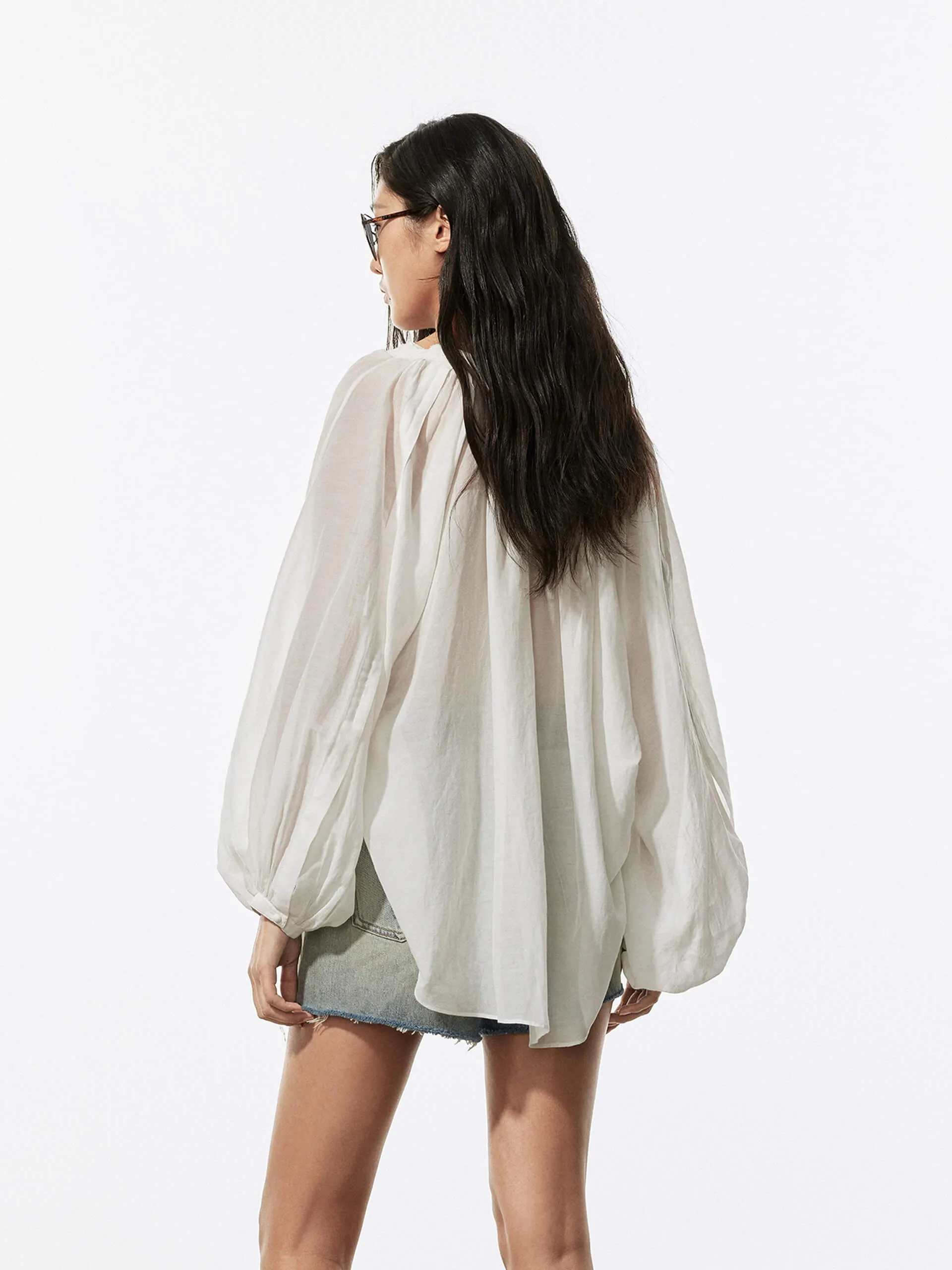 Soft Cotton Silk Blouse sold by Mo&Co product image thumbnail 4