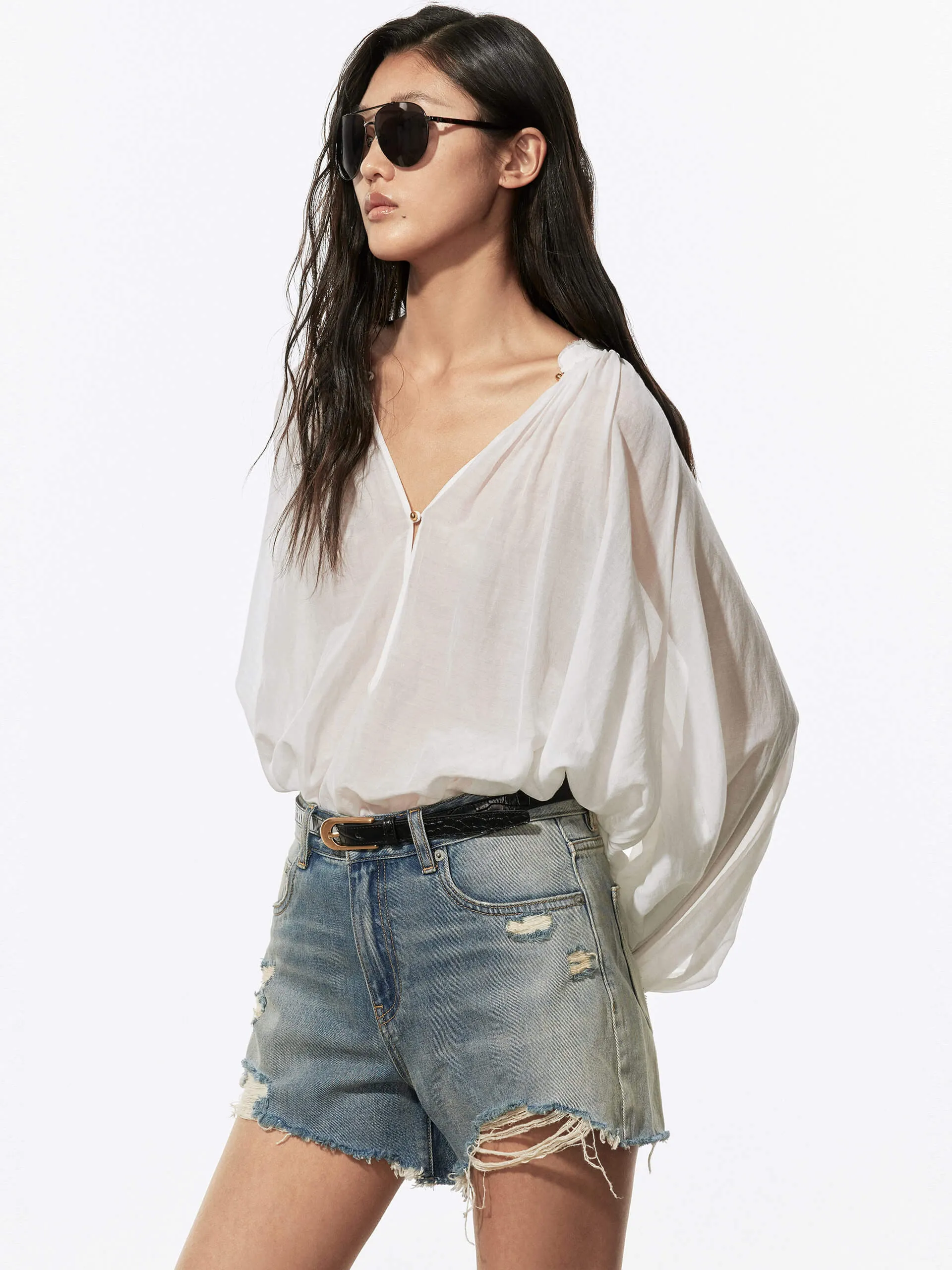 Soft Cotton Silk Blouse sold by Mo&Co product image thumbnail 2