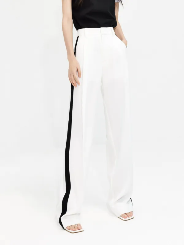 Contrast Trim Suit Pants sold by Mo&Co