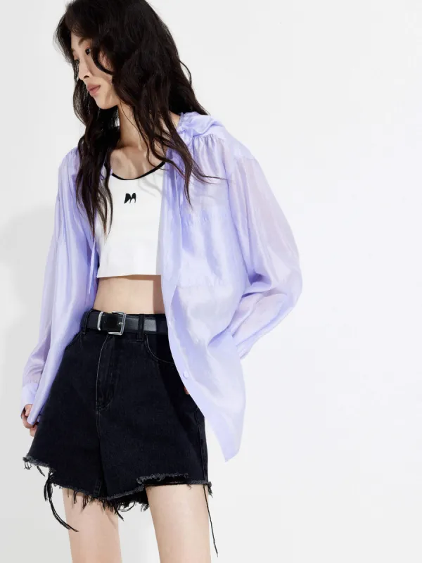 Hooded Relaxed Fit Shirt sold by Mo&Co