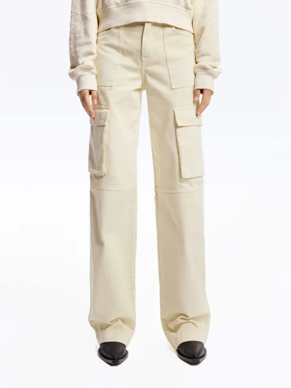 Cargo Pocket Straight Jeans sold by Mo&Co