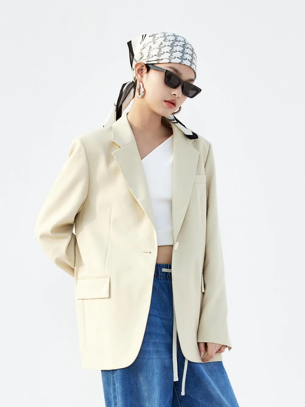 Wool Blend Blazer sold by Mo&Co product image thumbnail 4