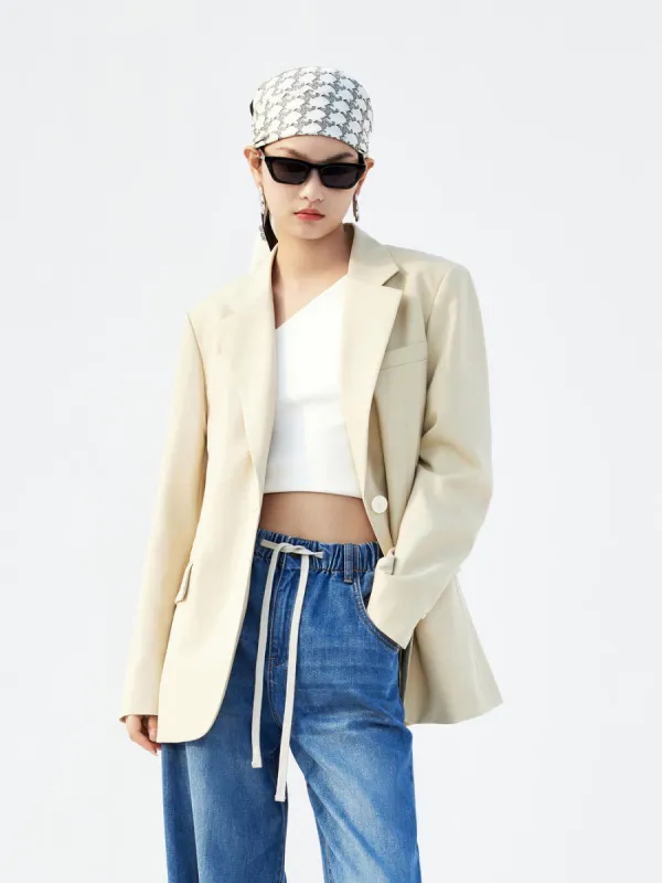 Wool Blend Blazer sold by Mo&Co