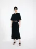 Tie Waist Midi Skirt sold by Mo&Co