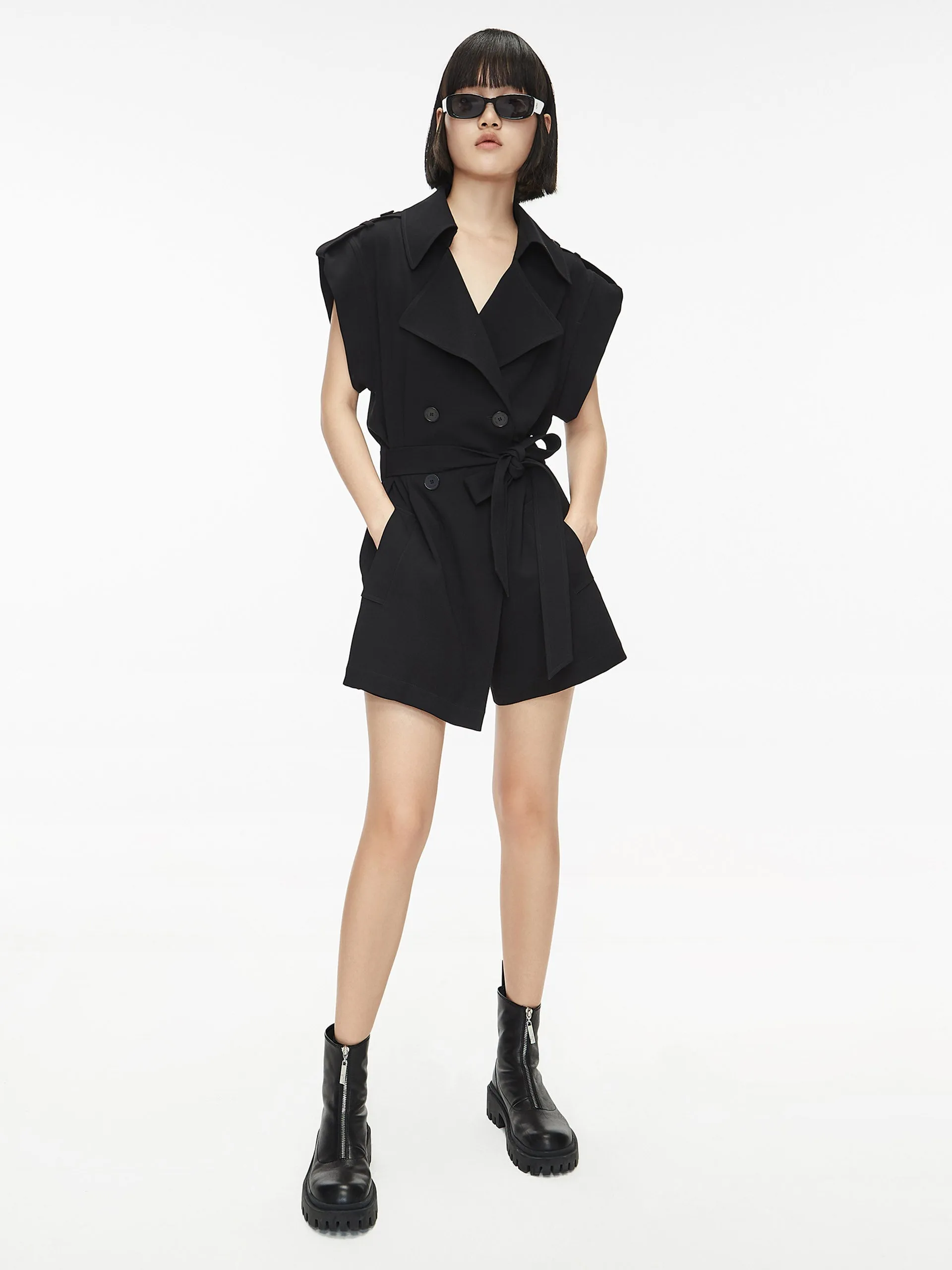 Loose Short Belted Playsuit sold by Mo&Co product image thumbnail 2