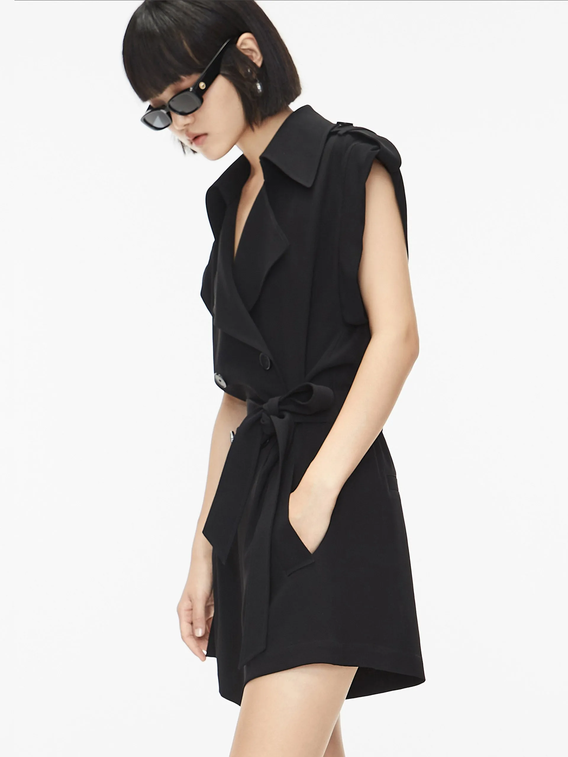 Loose Short Belted Playsuit sold by Mo&Co product image thumbnail 3