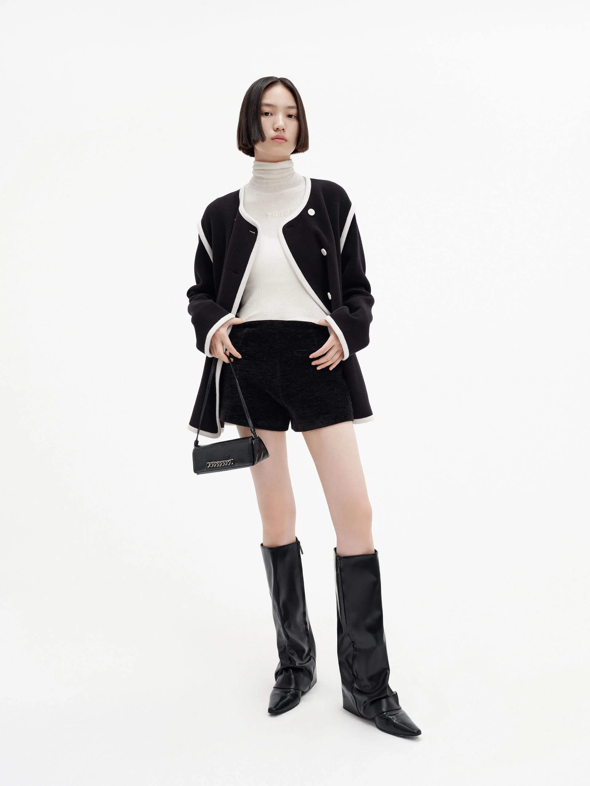 Contrast Trim Loose Coat sold by Mo&Co product image thumbnail 2