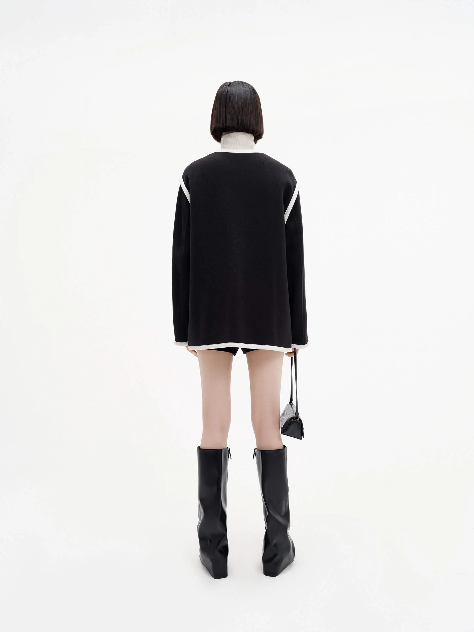 Contrast Trim Loose Coat sold by Mo&Co product image thumbnail 3