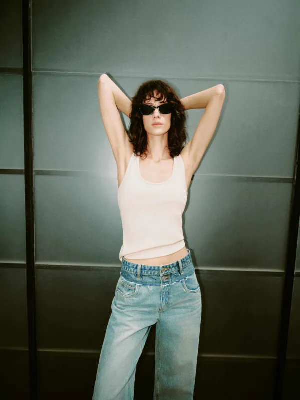 Scoop Neck Knitted Tank sold by Mo&Co