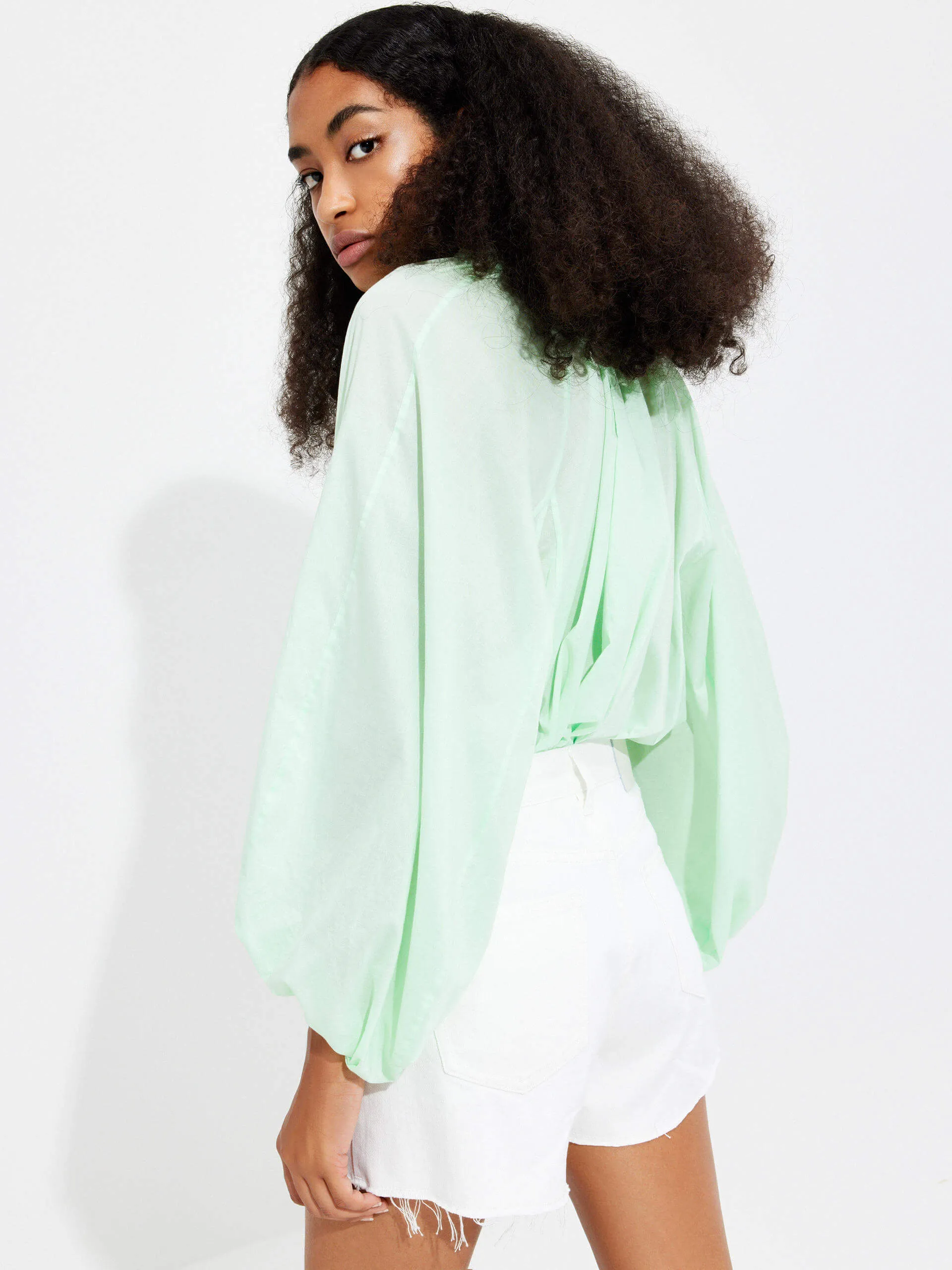 Strap Tie Detail Cotton Shirt sold by Mo&Co product image thumbnail 3