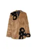 Contrast Detail Fuzzy Coat sold by Mo&Co