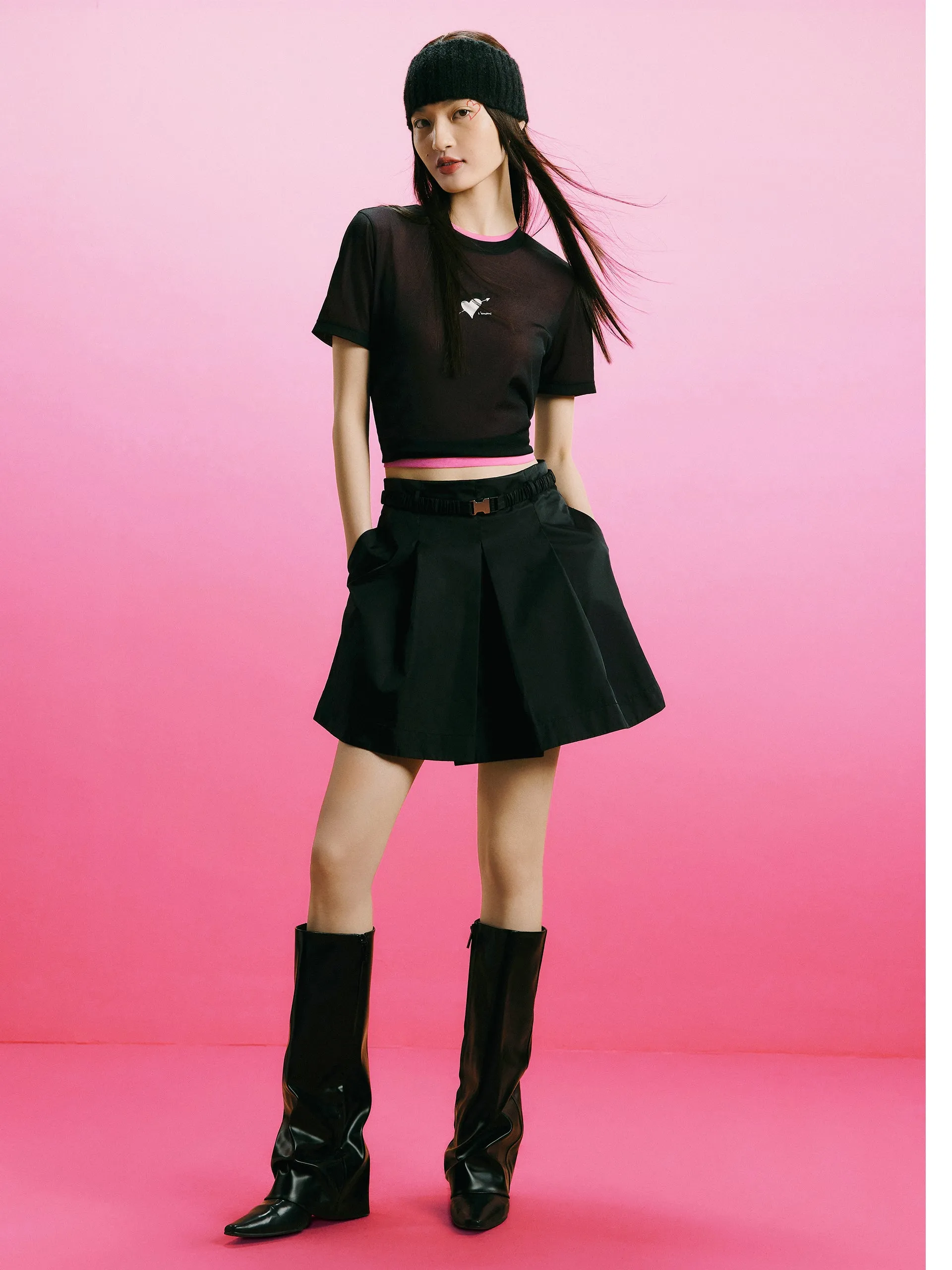 HOT SALE Pleated Front Slit Skirt sold by Mo&Co product image thumbnail 2