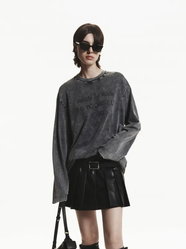 Letter Print Vintage T-shirt sold by Mo&Co