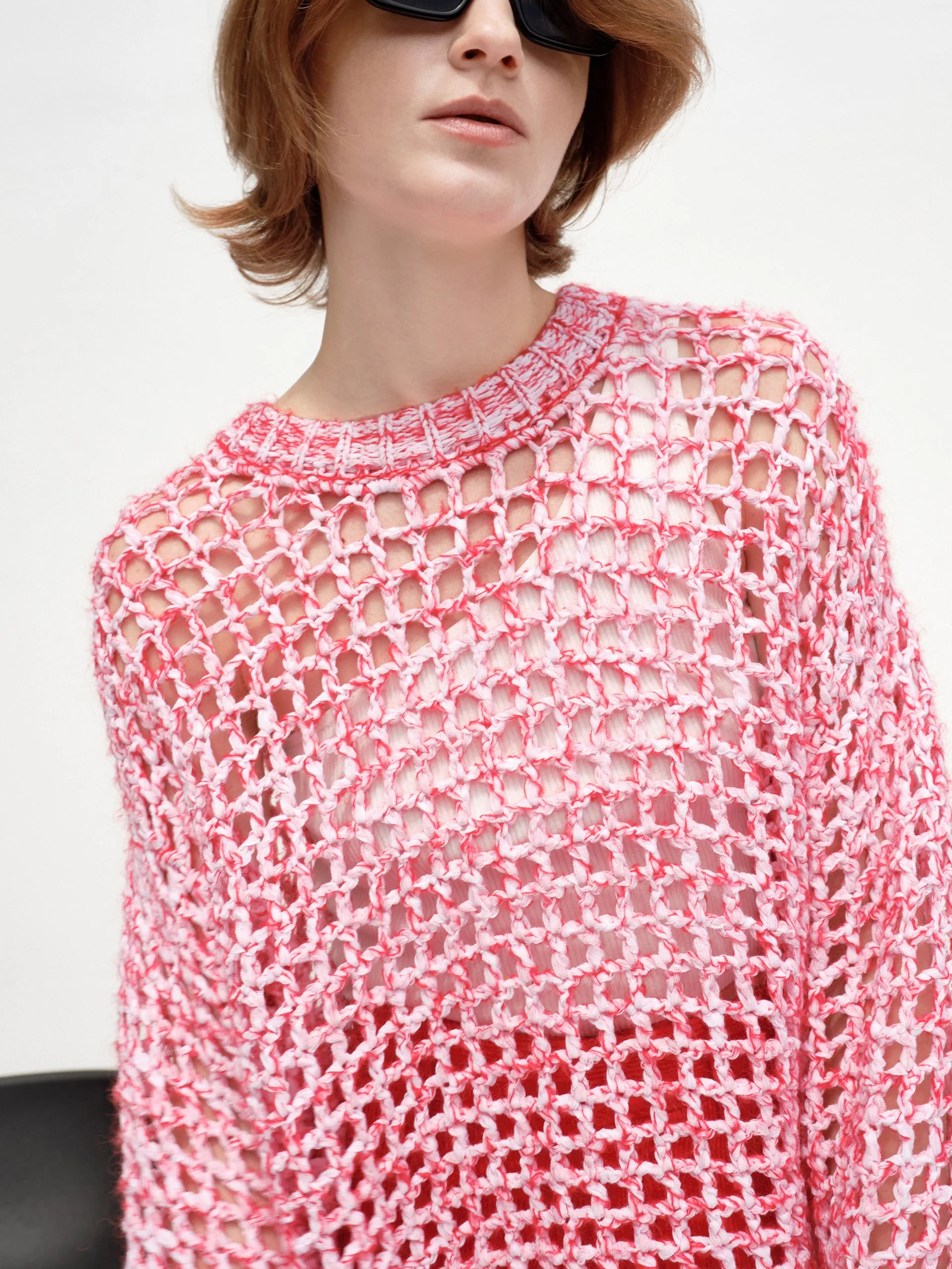 Crewneck Crochet Knit Sweater sold by Mo&Co product image thumbnail 2