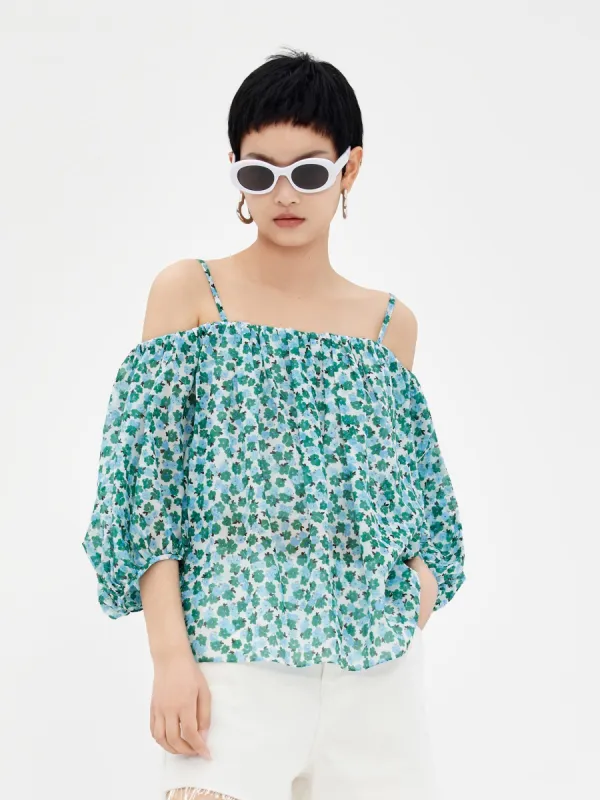 Off Shoulder Floral Cami Top sold by Mo&Co