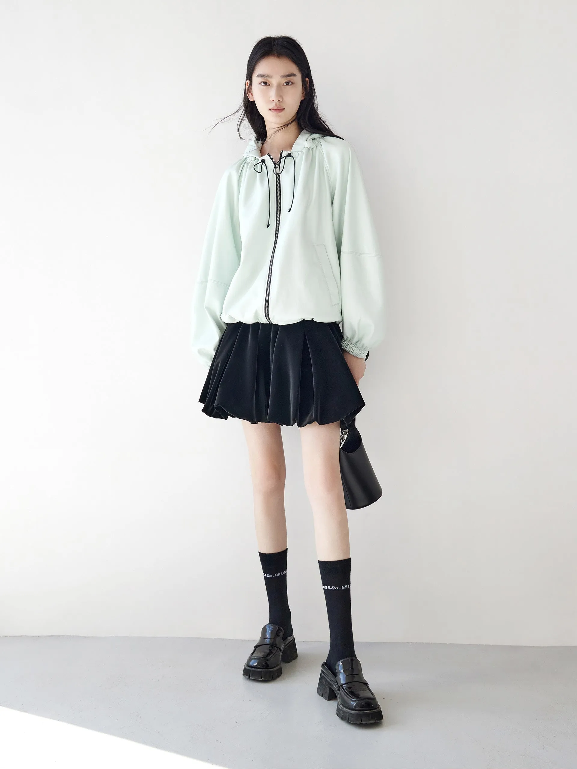 Faux Leather Zip Up Jacket sold by Mo&Co product image thumbnail 2