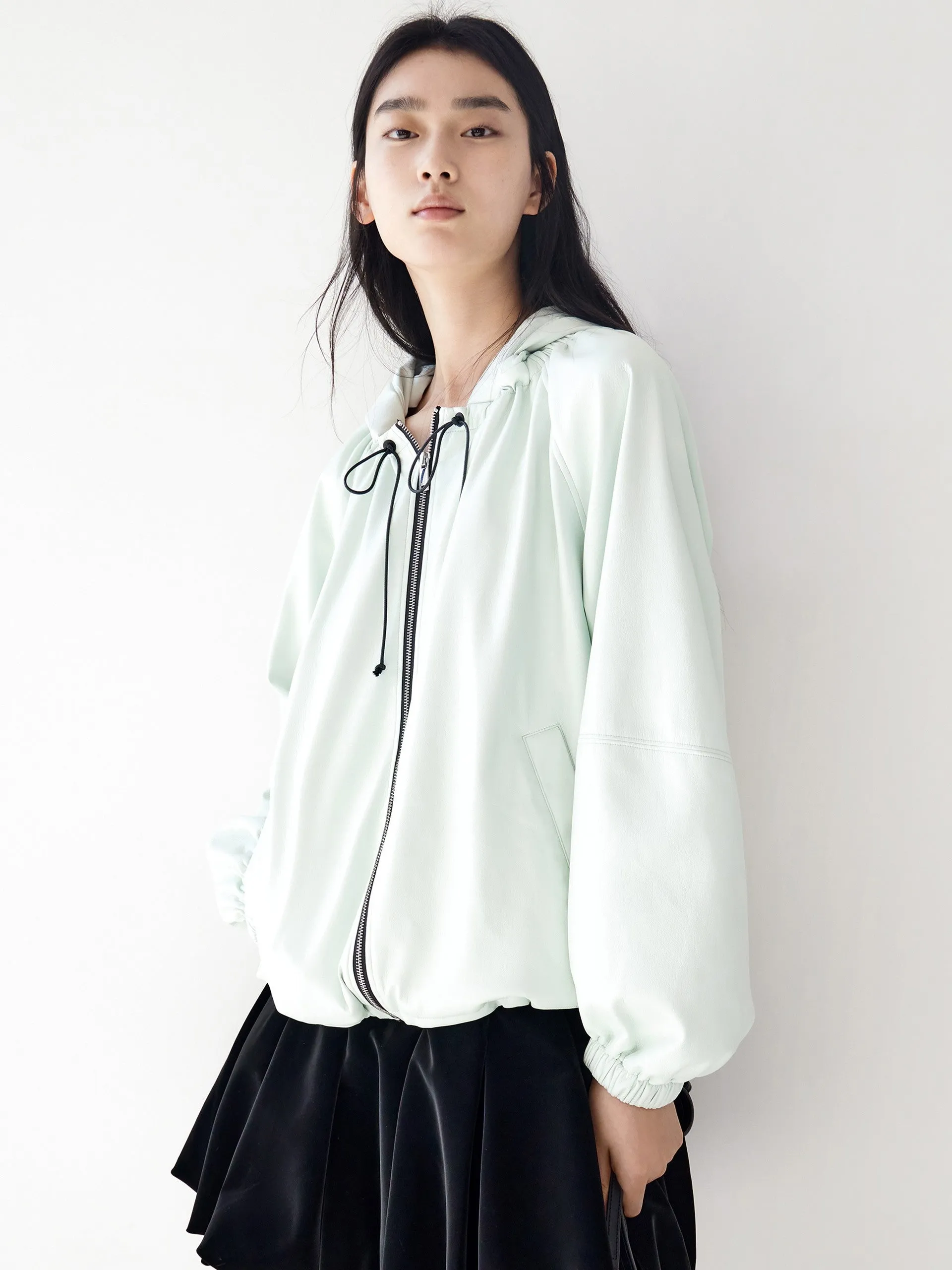 Faux Leather Zip Up Jacket sold by Mo&Co product image thumbnail 3