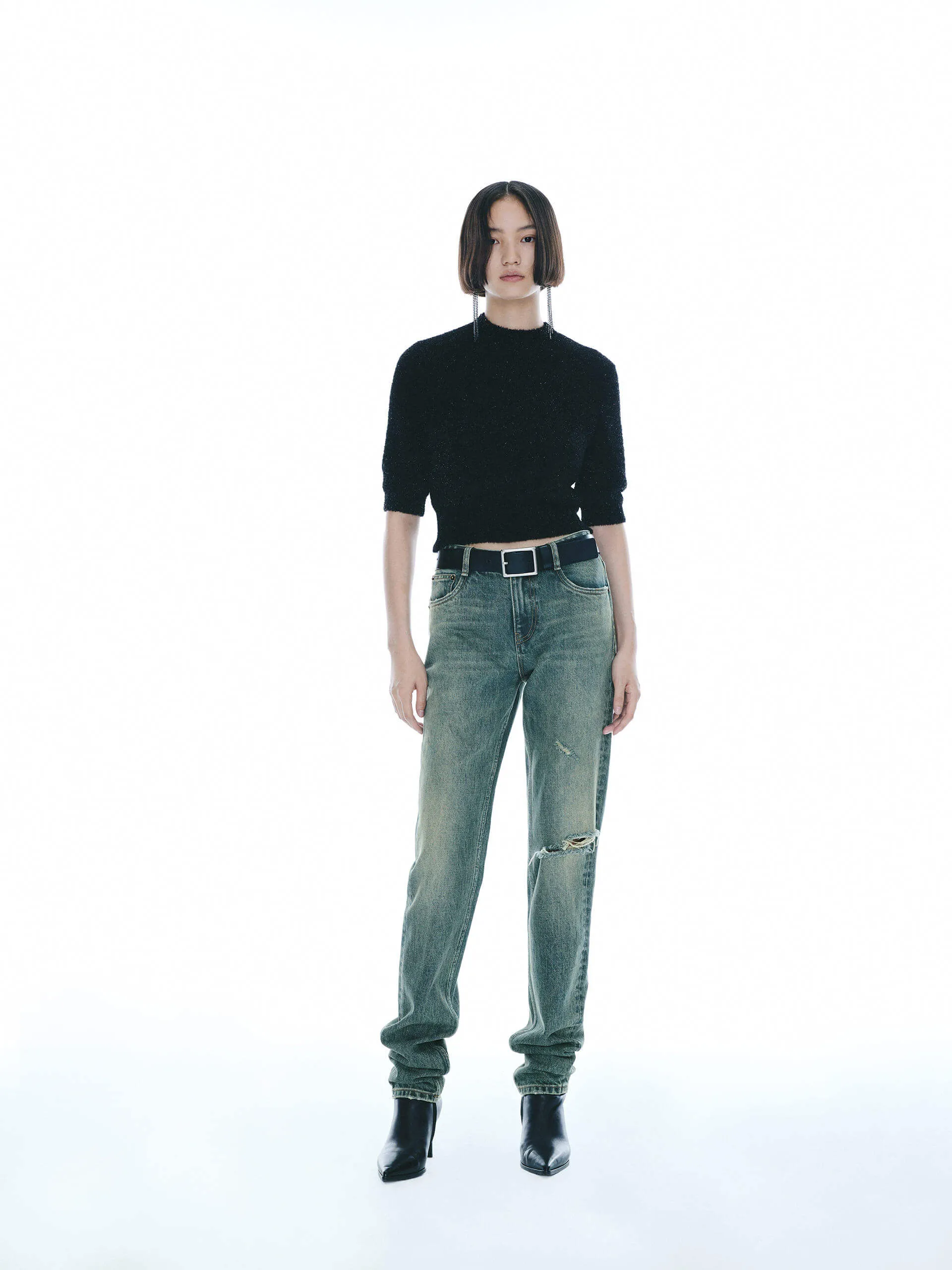 Ribbed Trim Knitted Top sold by Mo&Co product image thumbnail 2