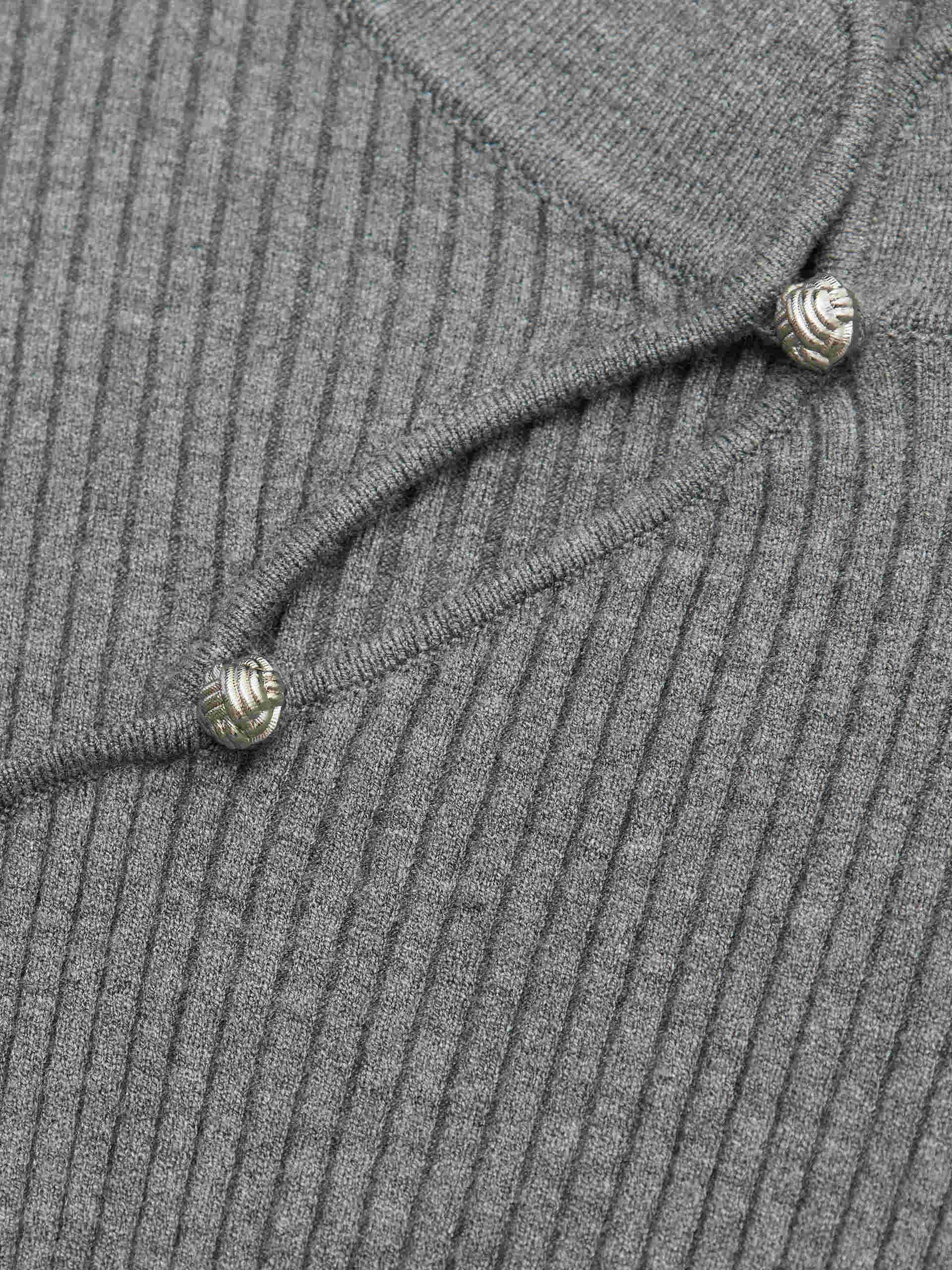 Cropped Ribbed Knit Top sold by Mo&Co product image thumbnail 5