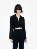 Silk Cropped Shirt sold by Mo&Co