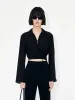 Silk Cropped Shirt sold by Mo&Co