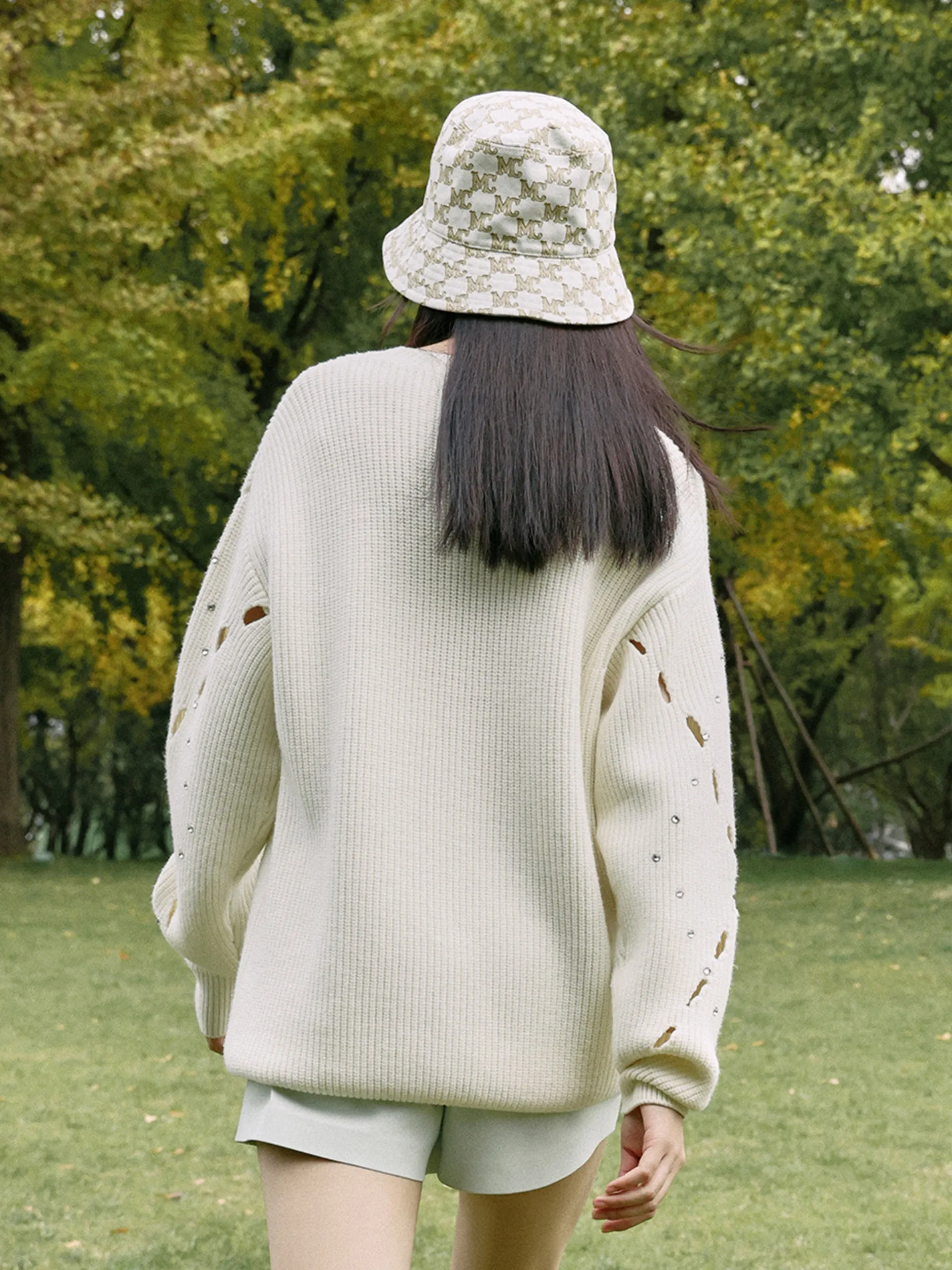 Wool Blend Openwork Rin Knit Pullover sold by Mo&Co product image thumbnail 5