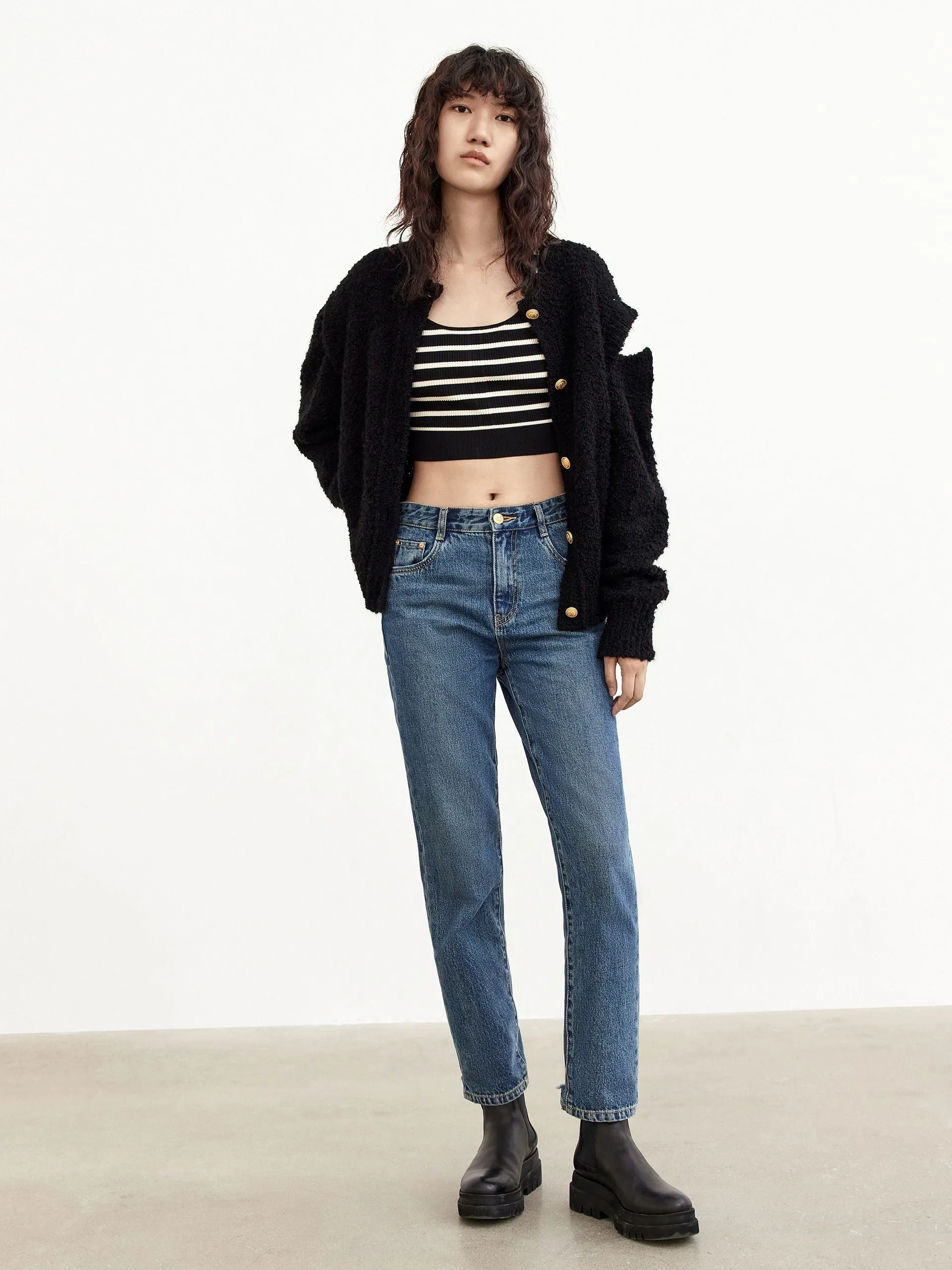 Sleeve Details Button Up Cardigan sold by Mo&Co product image thumbnail 2