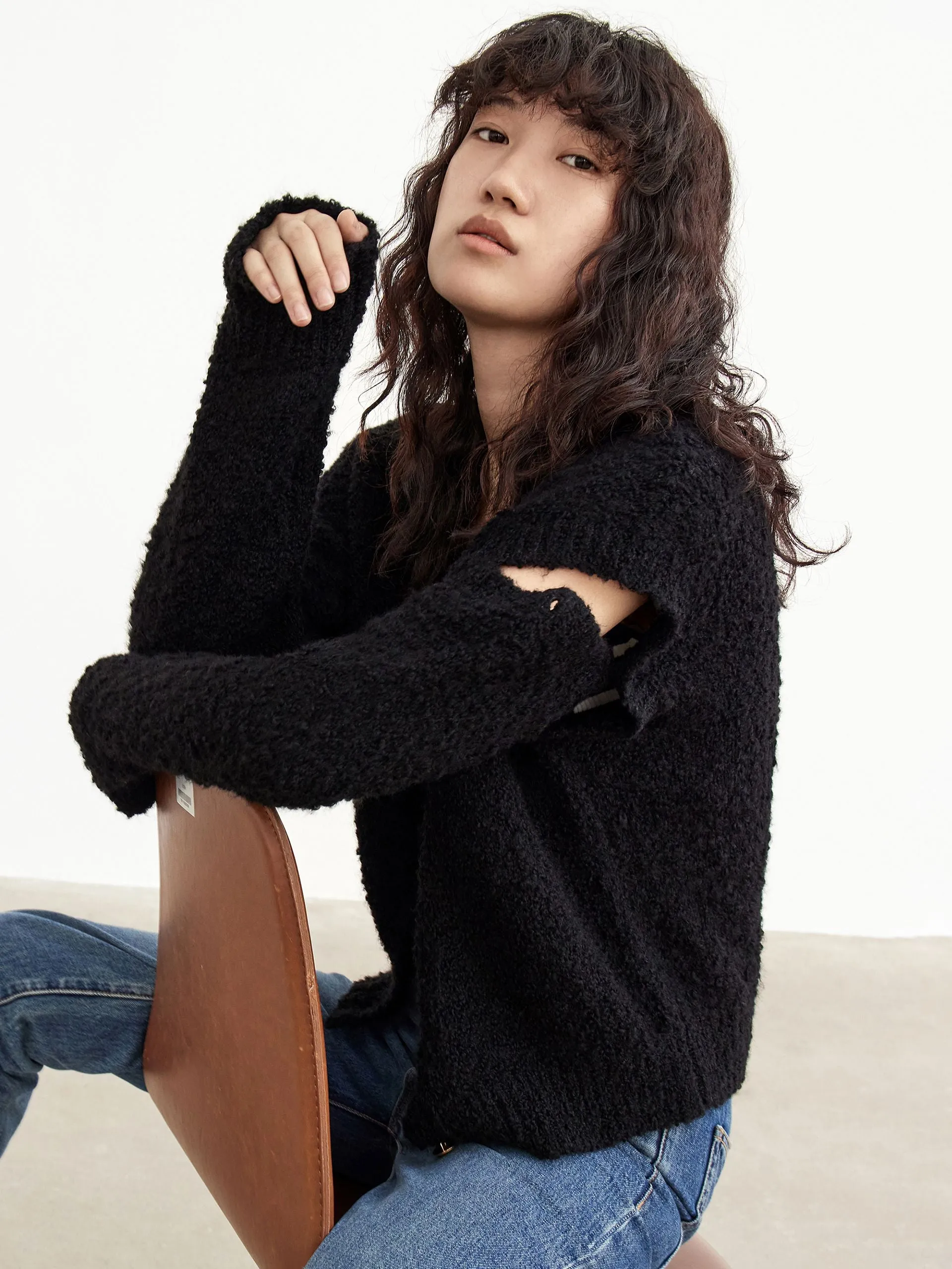 Sleeve Details Button Up Cardigan sold by Mo&Co product image thumbnail 3