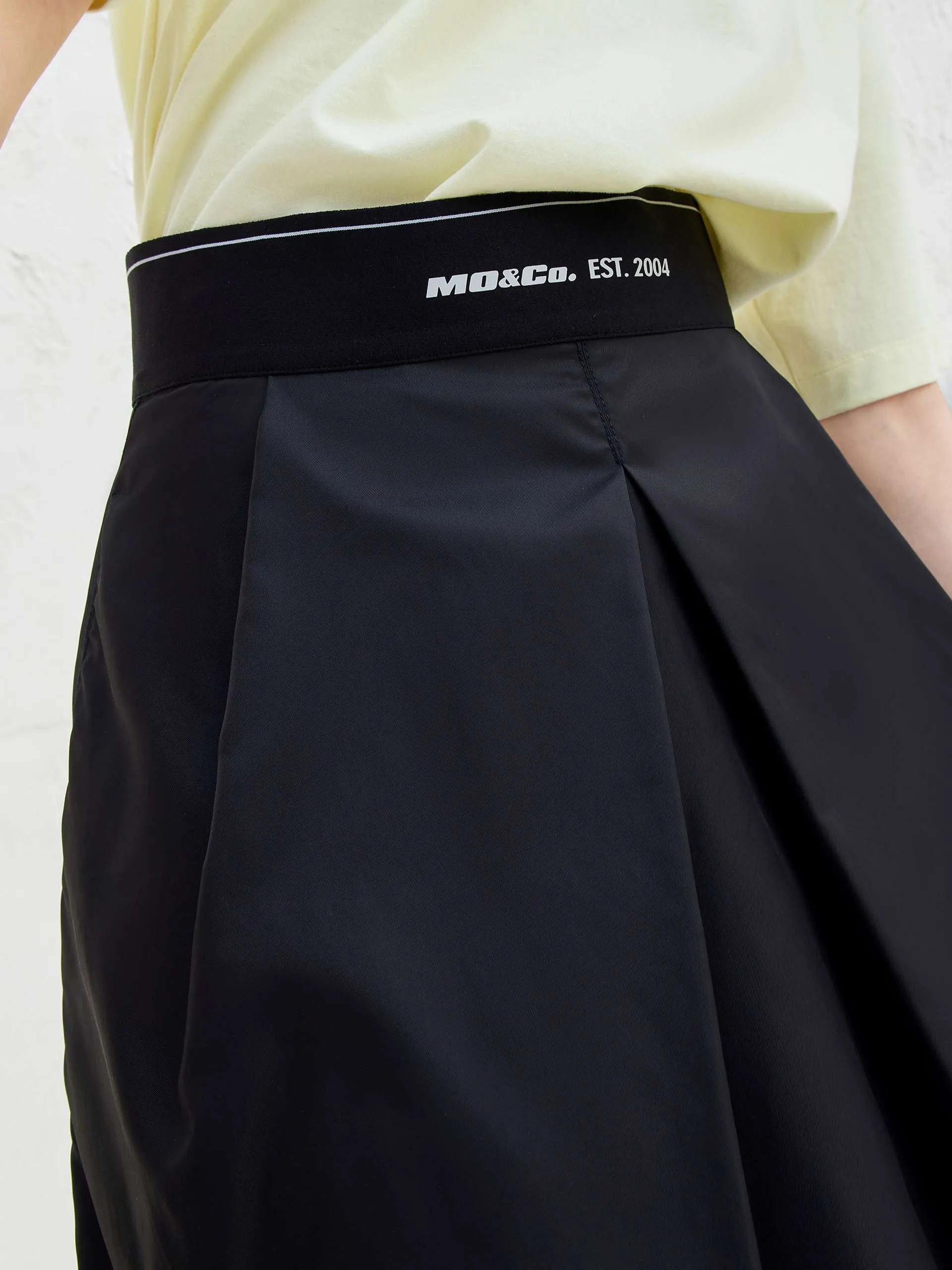 High Waist Logo Pleated Skirt sold by Mo&Co product image thumbnail 5